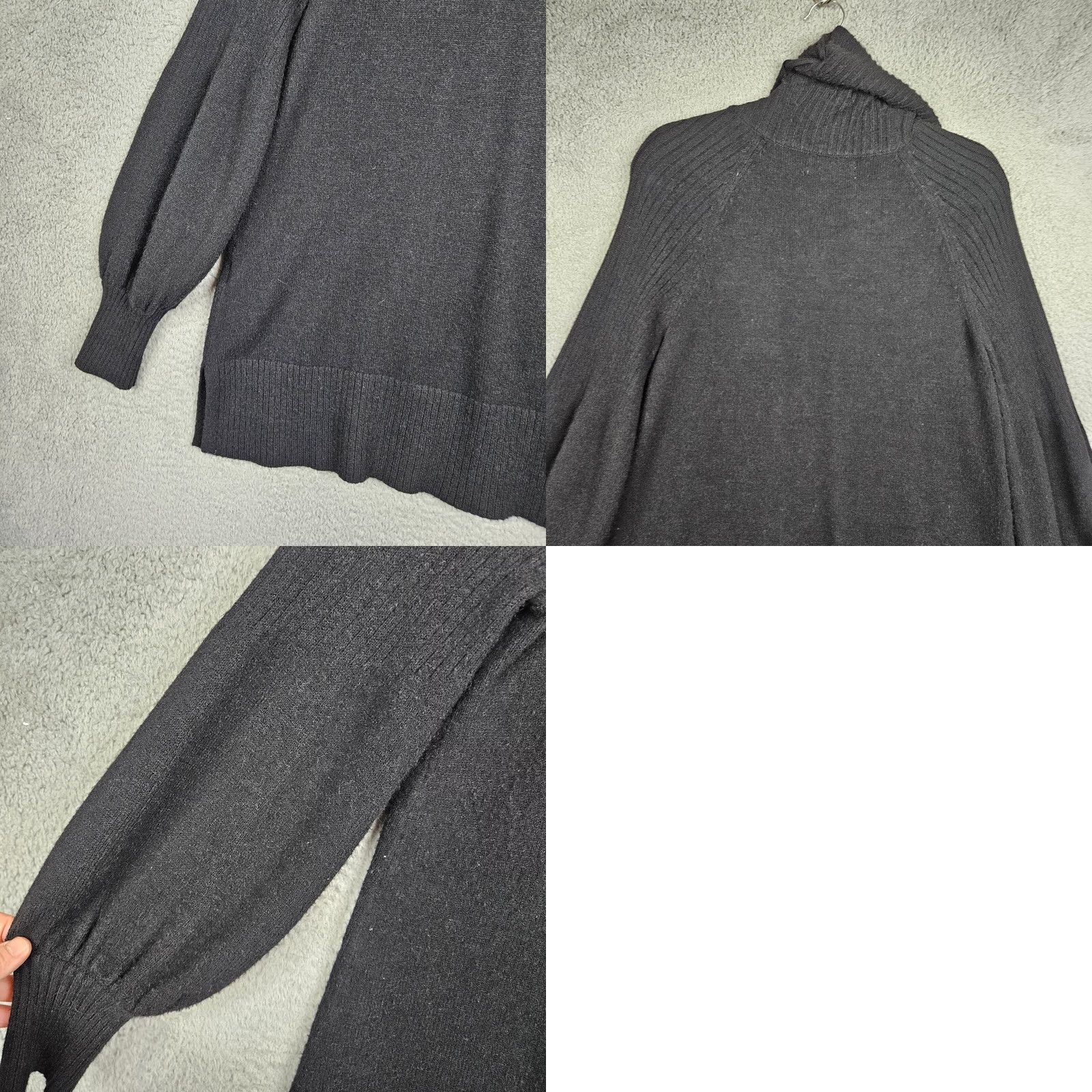 Anthropologie Anthropologie Women’s Black Cowl Neck Pullover Ballow Sleeve Sweater Size S Size S / US 4 / IT 40 - 8 Thumbnail