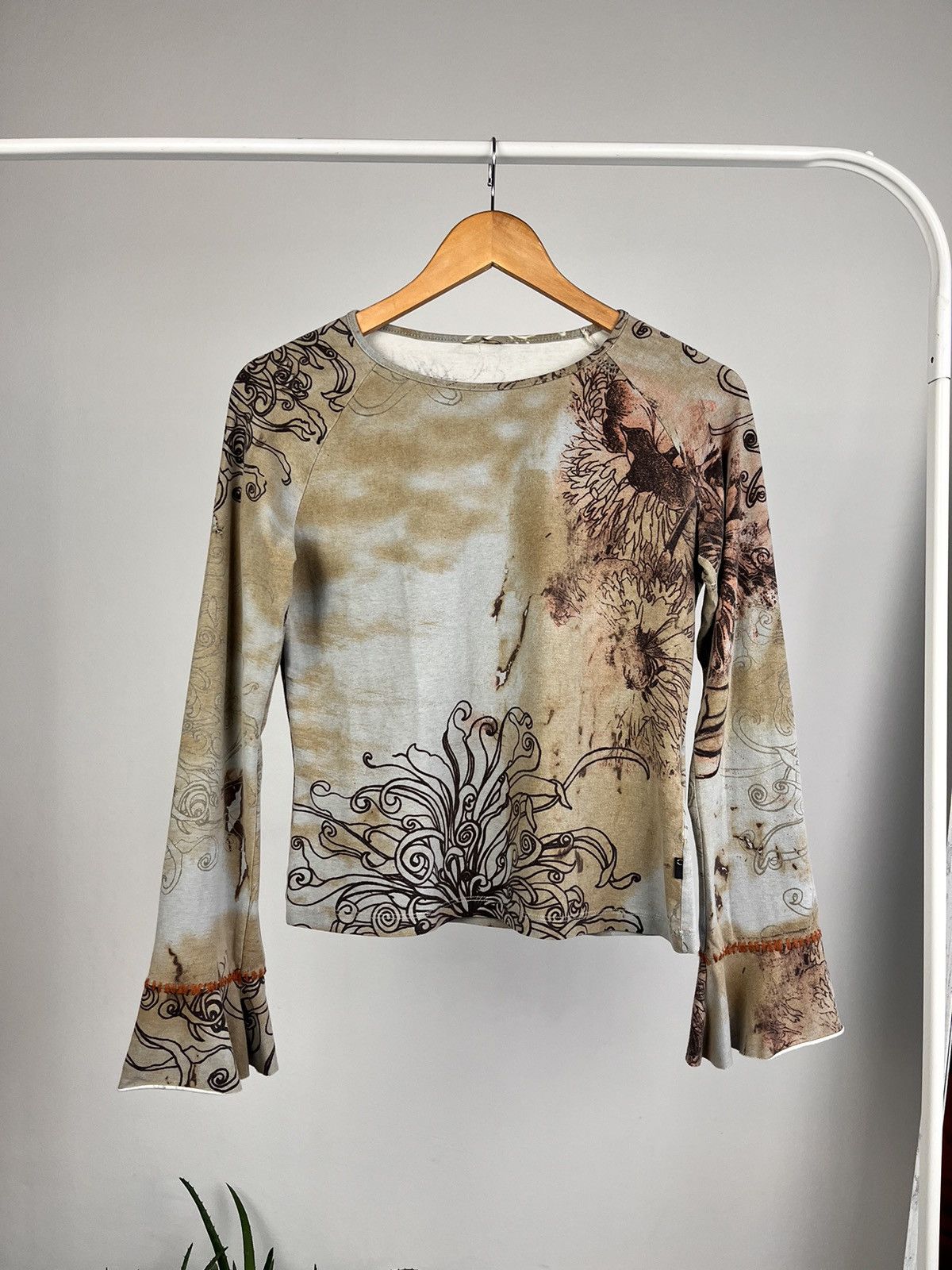 image of Just Cavalli x Roberto Cavalli Top Size M Unique Item in Grey, Women's