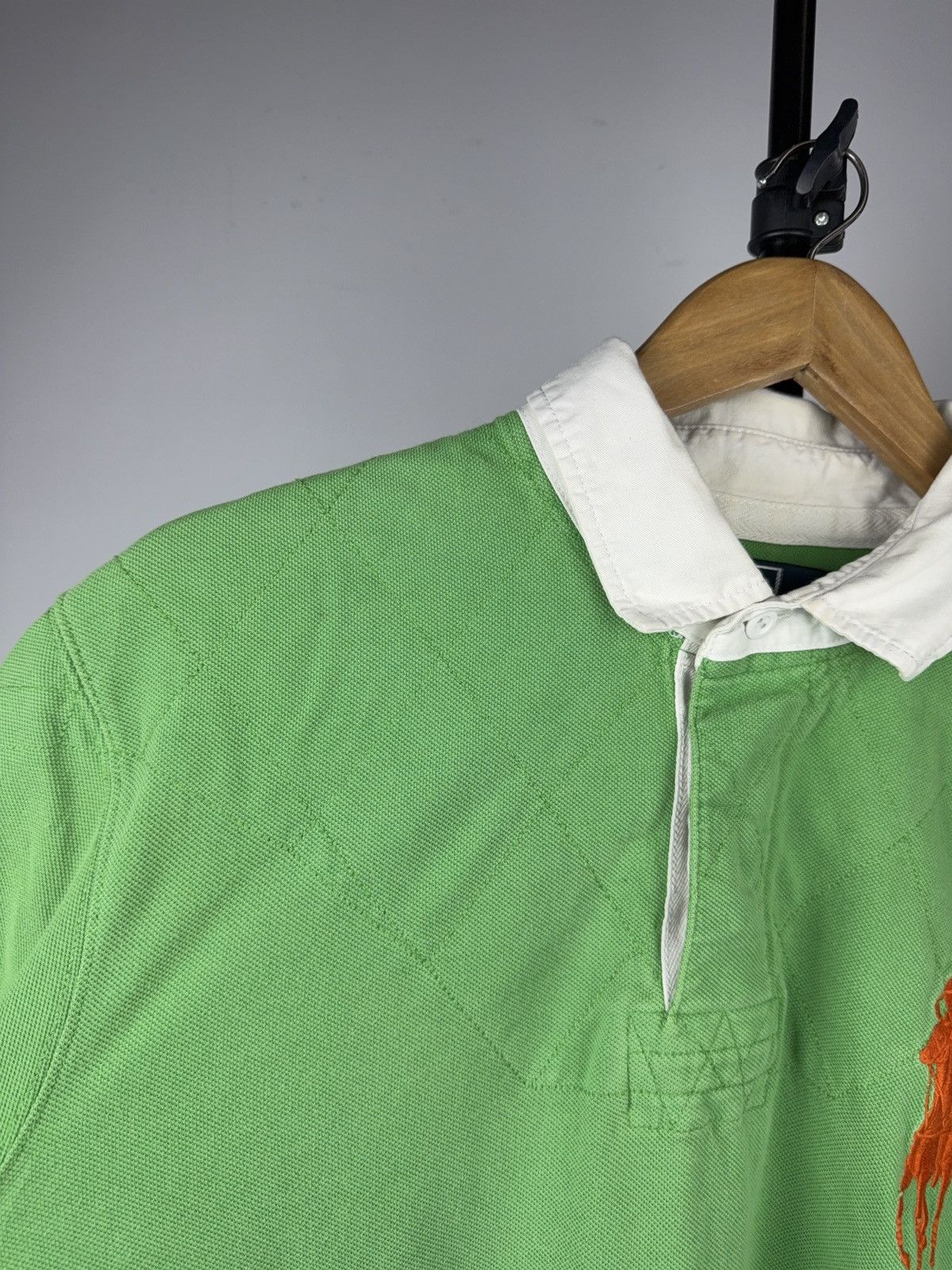 Polo Ralph Lauren 90s Retro Polo Ralph Lauren Big Pony Custom Fit Rugby Polo Size US XL / EU 56 / 4 - 4 Thumbnail