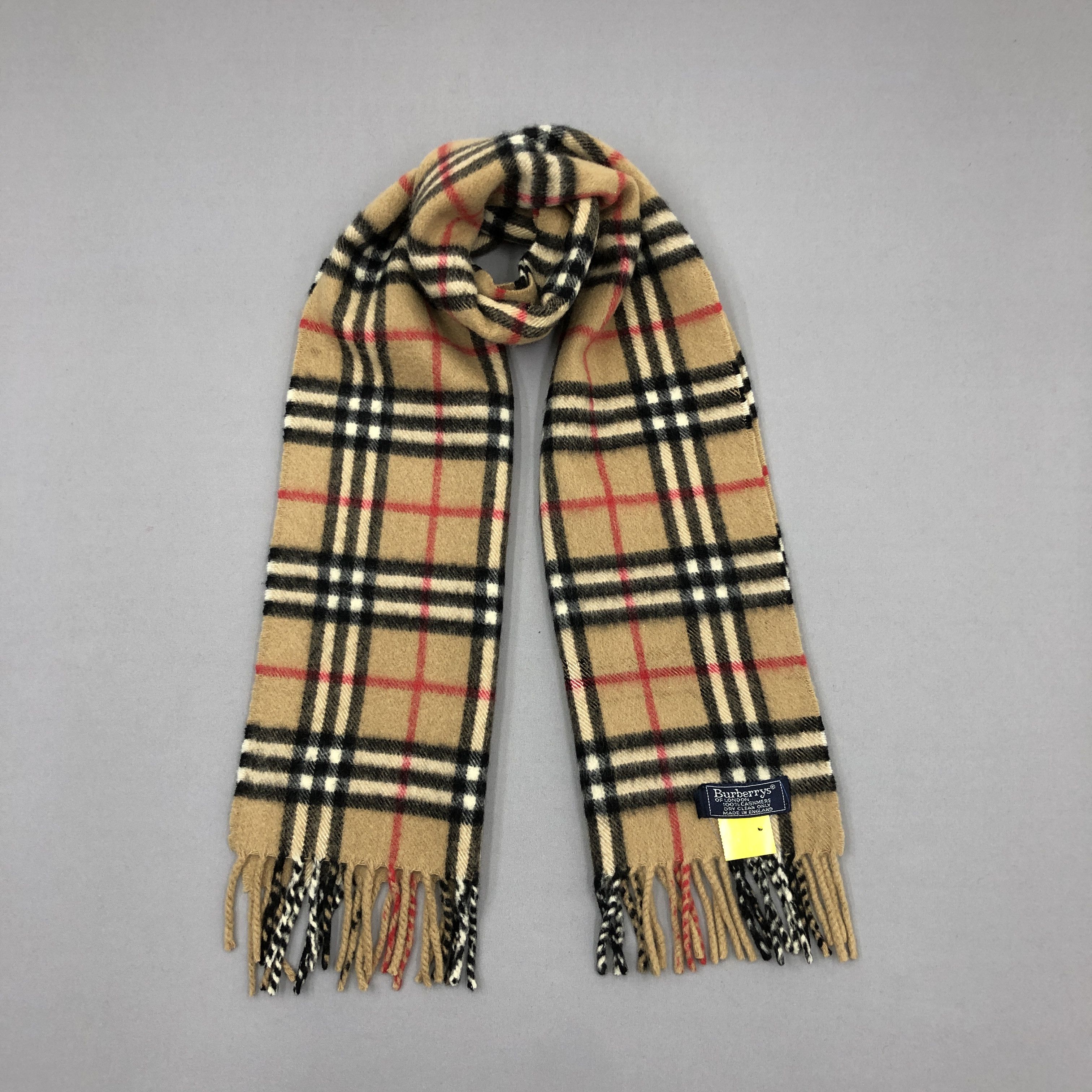 Burberry × Vintage Vintage Burberry Scarf Muffler Wool Cashmere Scarves Size ONE SIZE - 1 Thumbnail