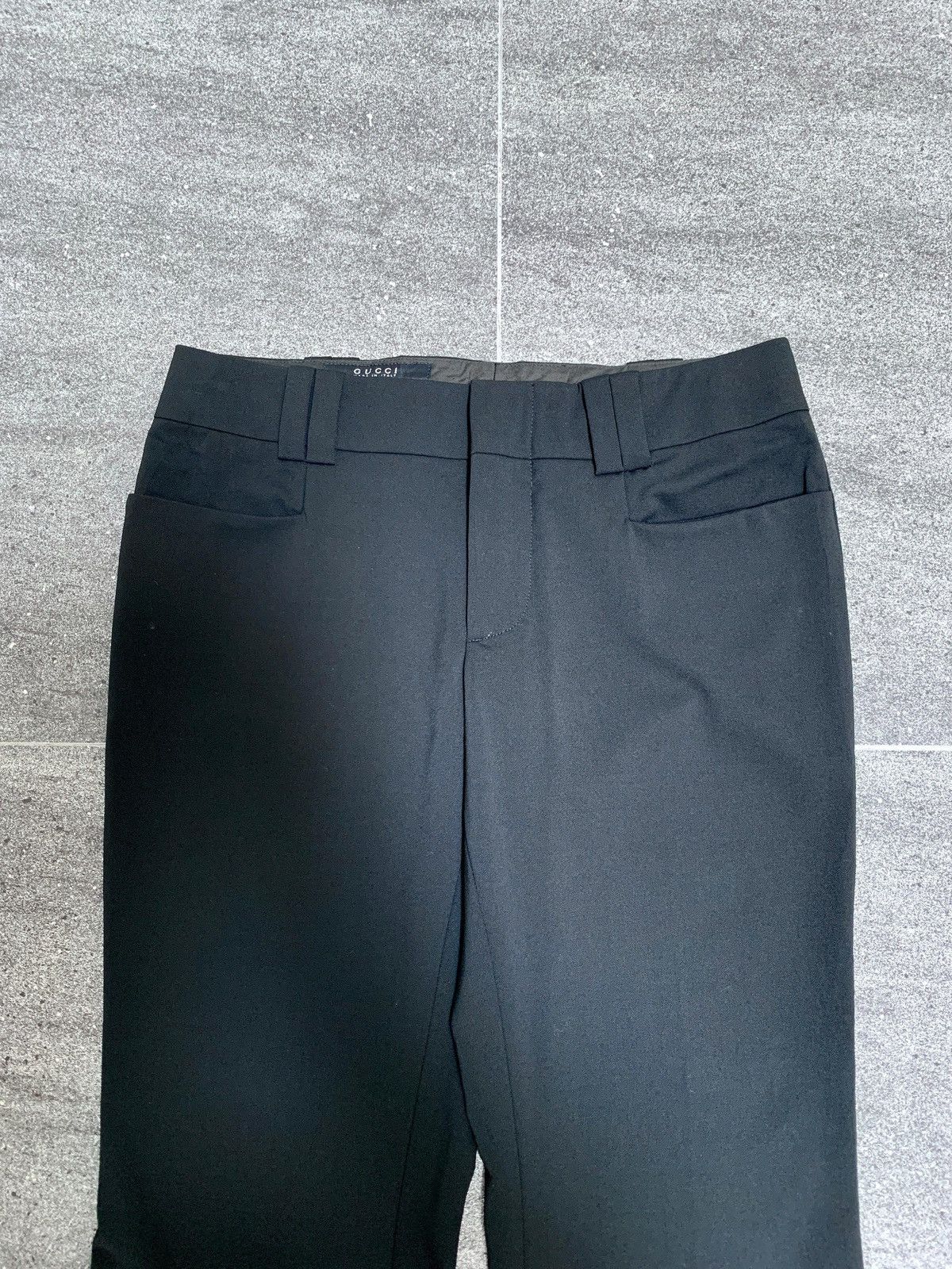 Gucci 2000s Super Flared Wool Trousers Size US 29 - 3 Thumbnail