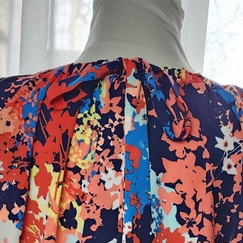 Liz Claiborne A.N.A A New Approach Plus Size 1X Blouse Multicolor Top Size XL / US 12-14 / IT 48-50 - 9 Thumbnail
