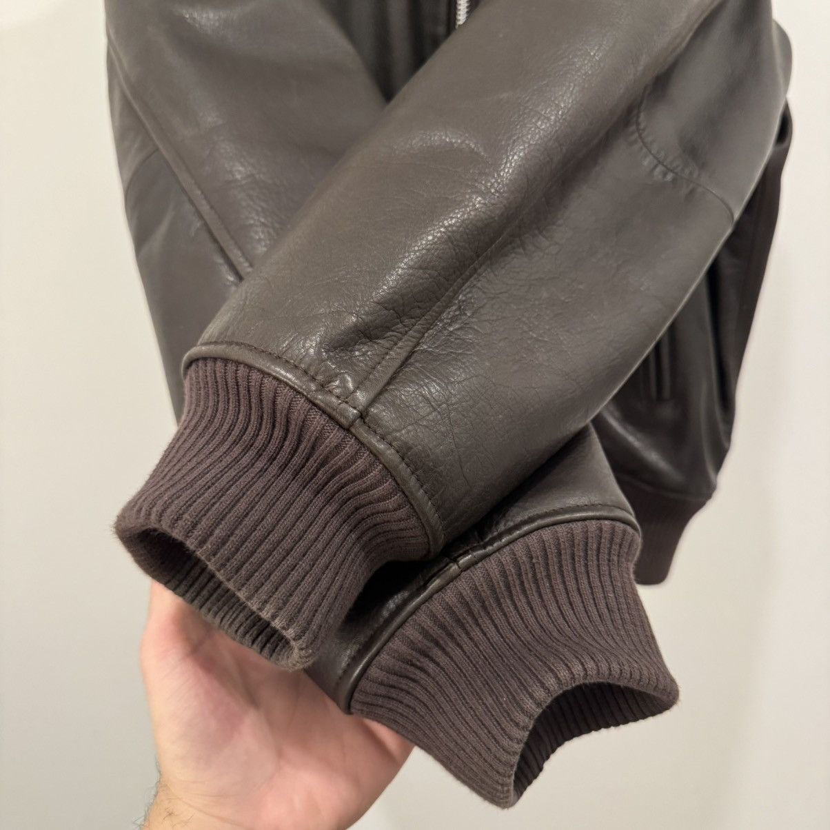 Stussy Stussy Brown Leather Flight Jacket Size US XL / EU 56 / 4 - 3 Thumbnail