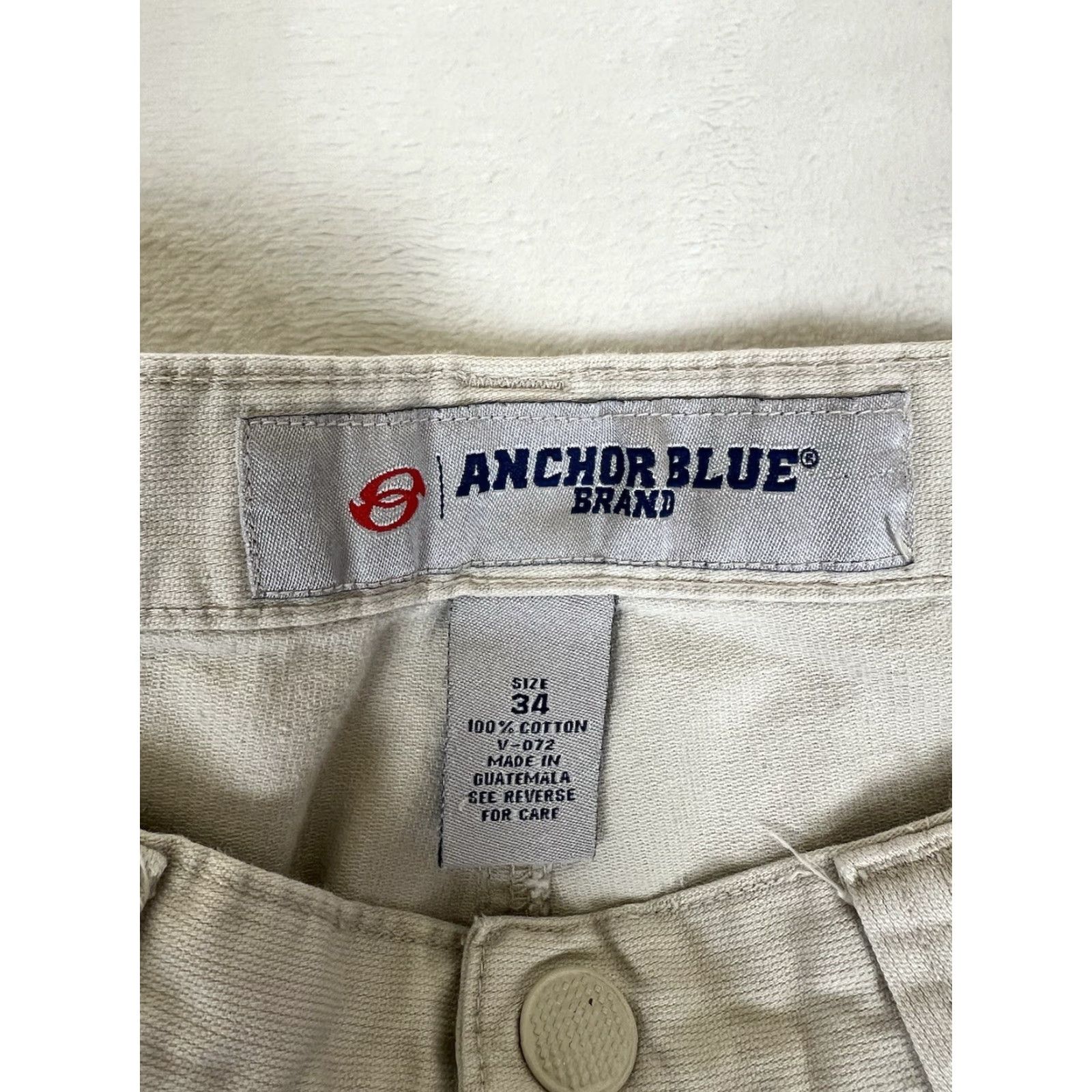 Anchor Blue VINTAGE Anchor Blue Cargo Shorts 34 Beige Baggy Skater Y2K 90s Grunge Hip Hop Mens Size US 34 / EU 50 - 3 Thumbnail