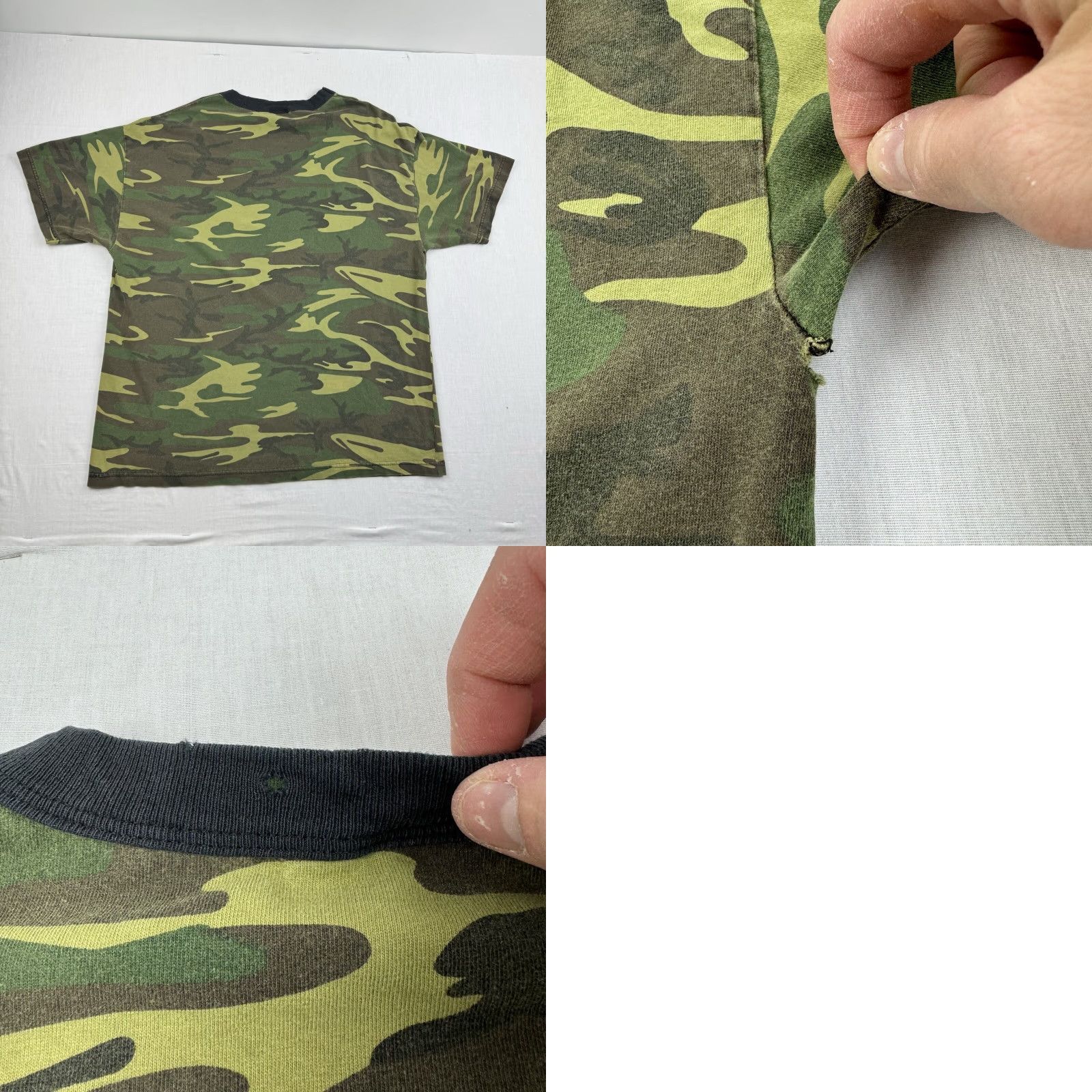 Vintage VINTAGE Marines Shirt Adult XL Green Camo Grunge Y2K Military Ringer 90s America Size US XL / EU 56 / 4 - 9 Thumbnail