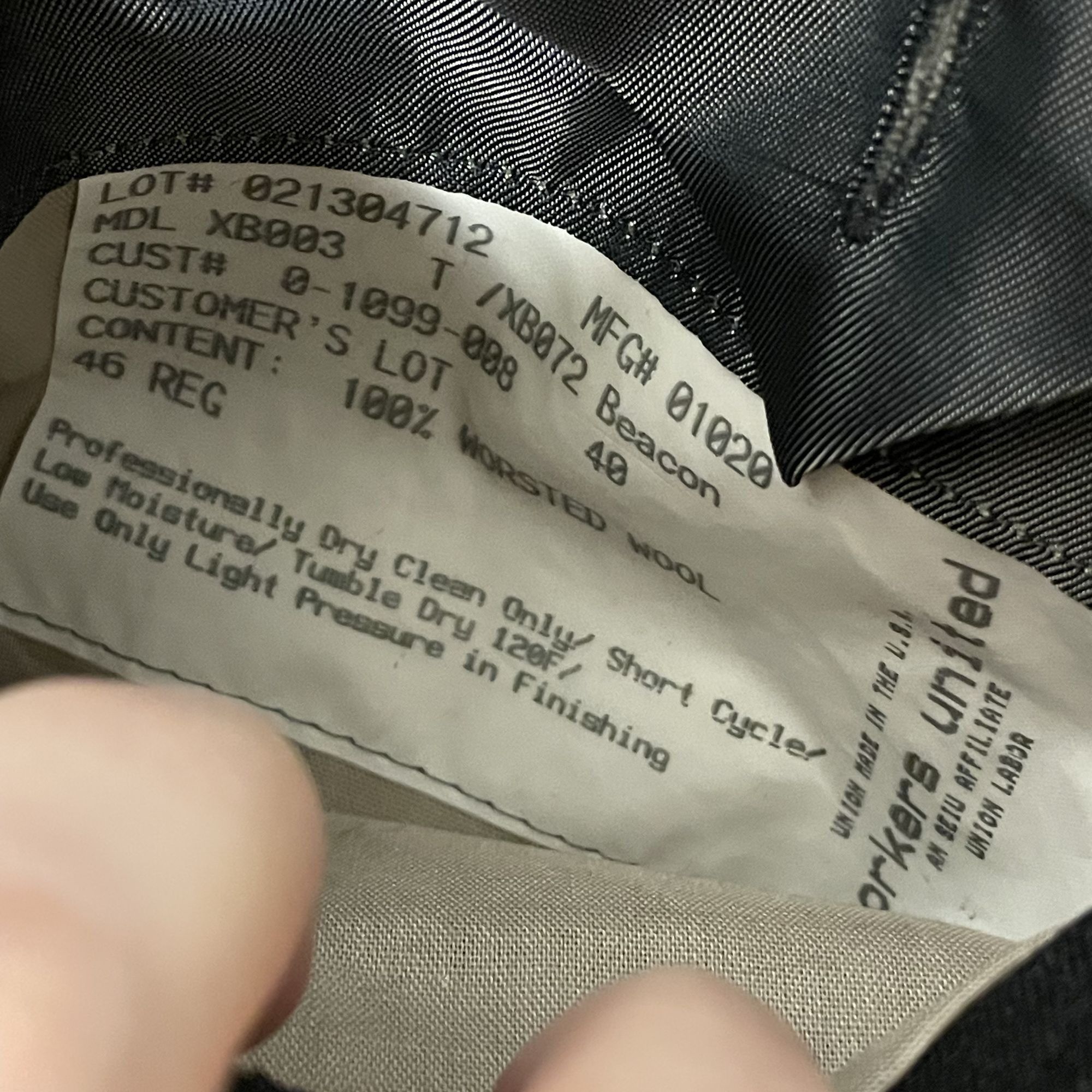 Hickey Freeman Vtg Hickey Freeman Loro Piana CHARCOAL Black Wool Sport Coat Size 44S - 8 Thumbnail