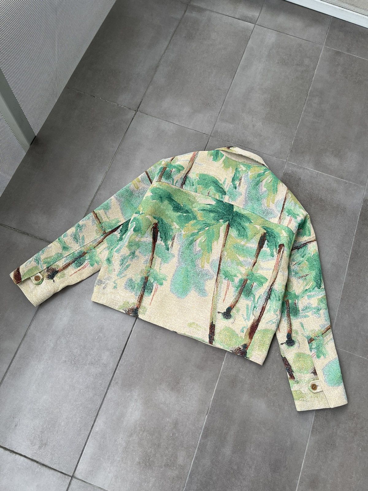 Emporio Armani !DS! FW22 Emporio Armani Green Palm Tree Summer Jacket Size US M / EU 48-50 / 2 - 17 Thumbnail