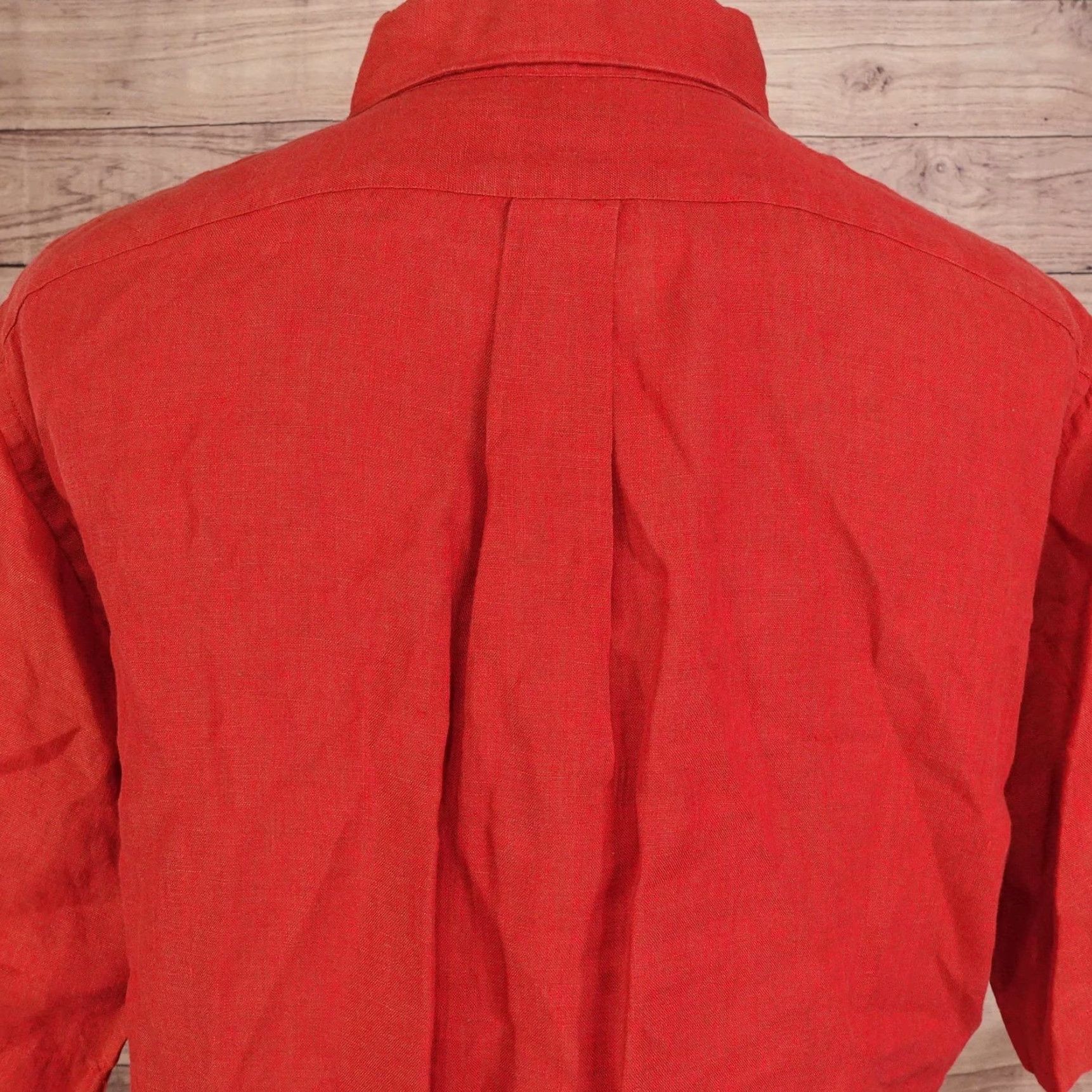 Cremieux VINTAGE Daniel Cremieux Classics Shirt Mens L Red Linen Short Sleeve Button-Up Collared Breathable 100% Italian Fabric Size US L / EU 52-54 / 3 - 5 Thumbnail