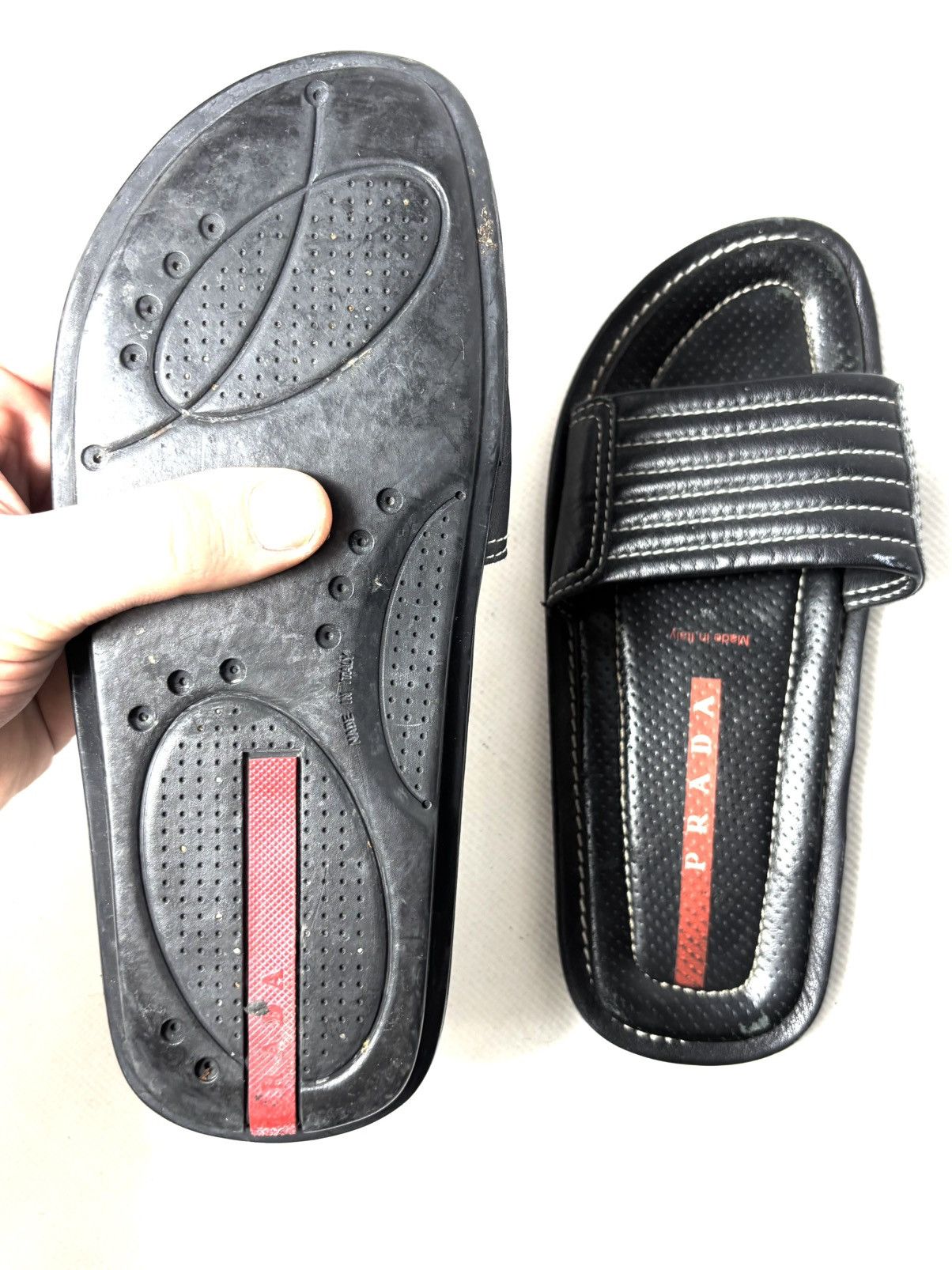 Prada Vintage Prada Leather slippers Size US 5 / IT 35 - 5 Thumbnail