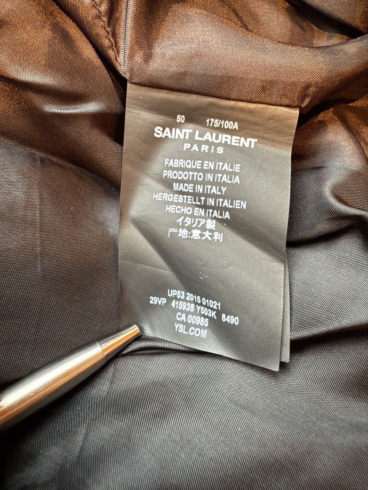 Saint Laurent Paris SS16 Saint Laurent T Rex dinosaur leather teddy jacket Hedi Size US M / EU 48-50 / 2 - 20 Thumbnail