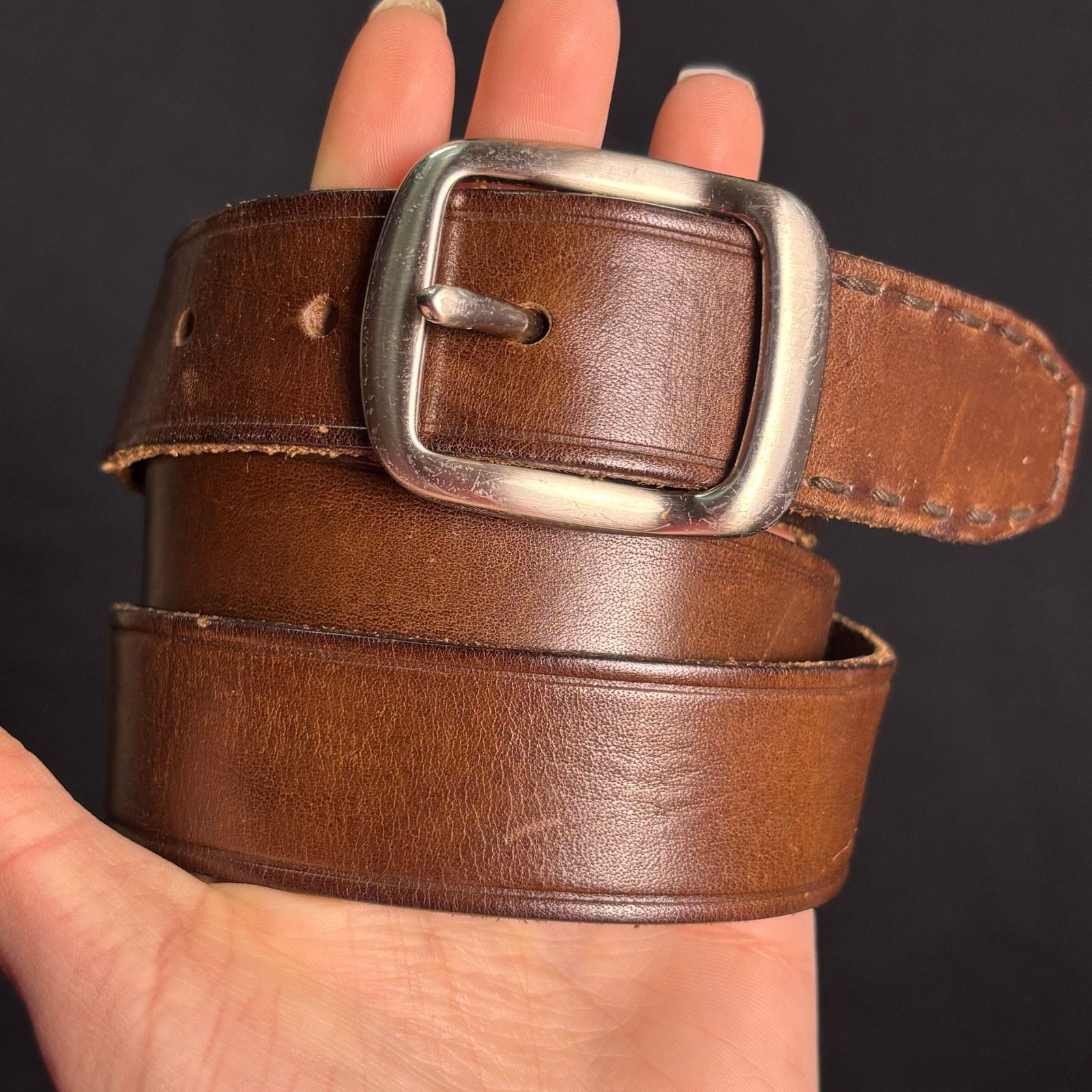 Other Brown & Silver Classic Men’s Belt Size ONE SIZE - 1 Thumbnail