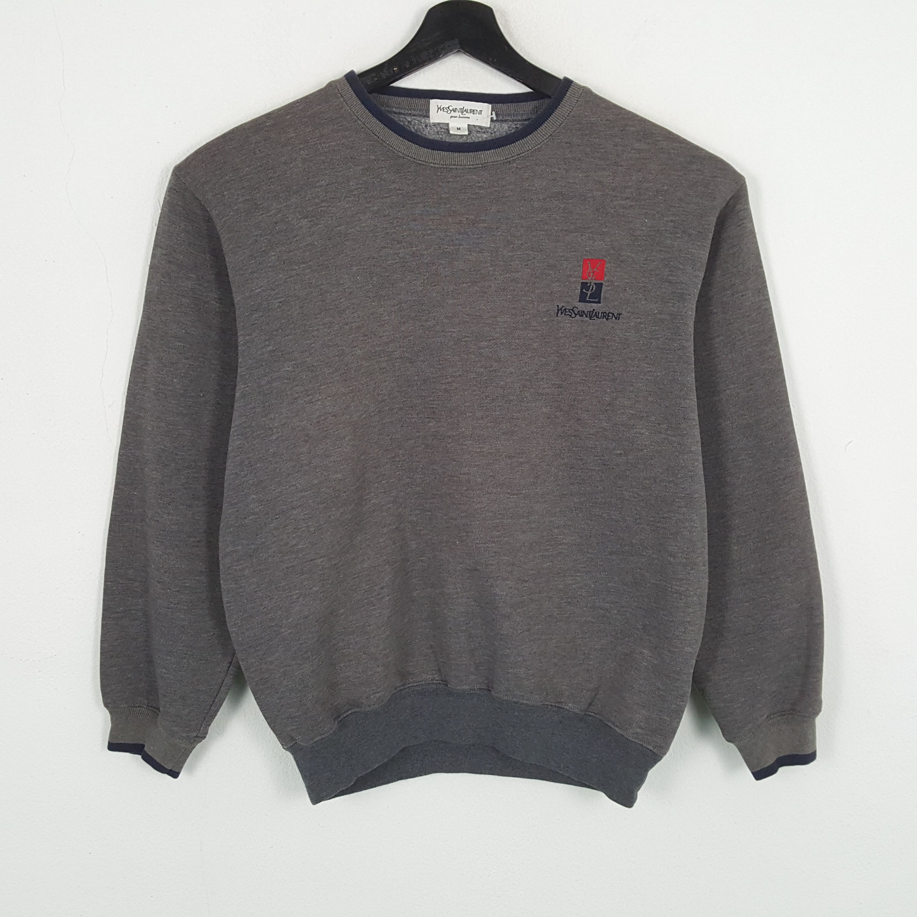 Ysl grey sweatshirt hotsell