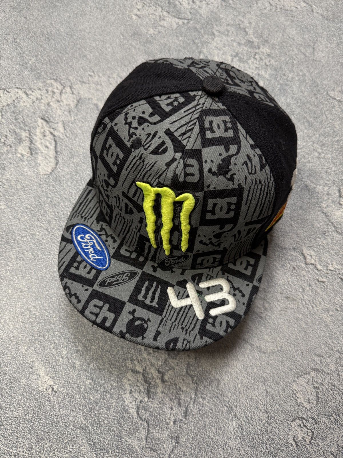 Vintage Vintage Y2K Monster Energy hat cap race moto skate baggy DC Size ONE SIZE - 2 Thumbnail