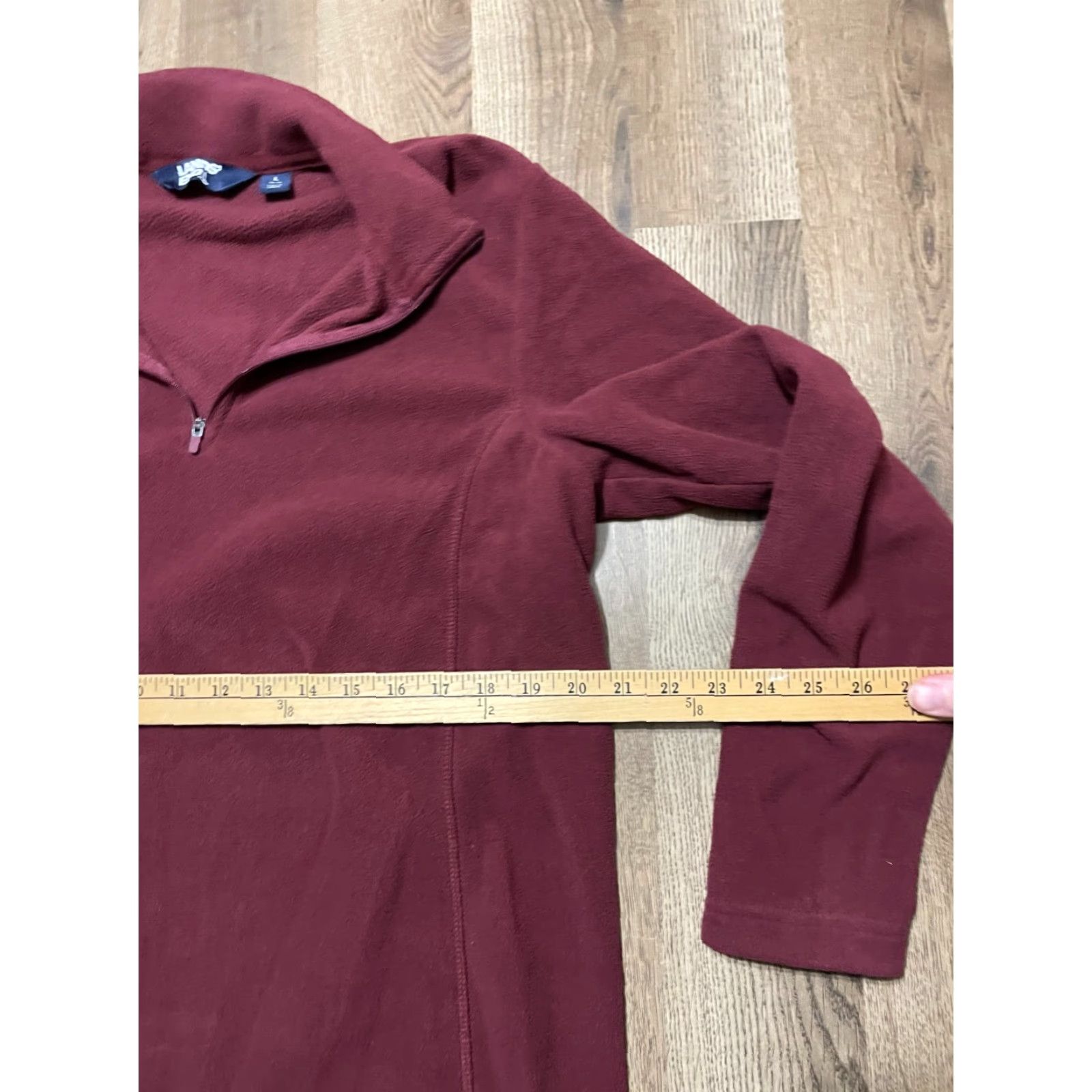 Lands' End Lands' End Sweater Women's Large Red 1/4 Zip Long Sleeve Pullover Mock Neck Casual Vintage: No Size L / US 10 / IT 46 - 5 Thumbnail