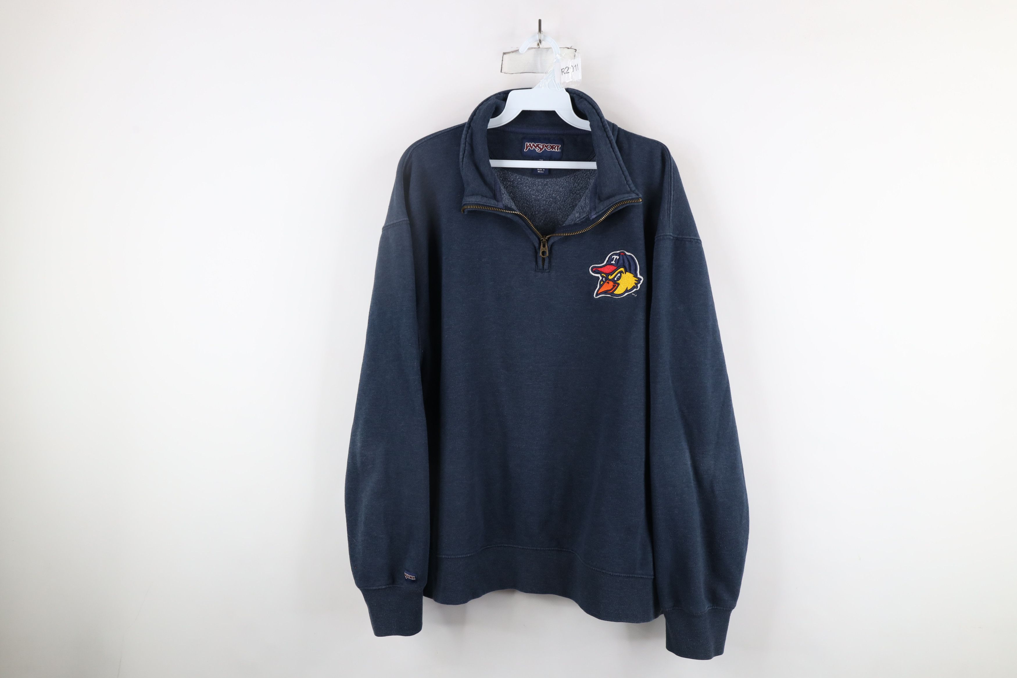 Vintage Vintage Baseball Toledo Mud Hens Half Zip Sweatshirt Blue Size US XXL / EU 58 / 5 - 1 Thumbnail