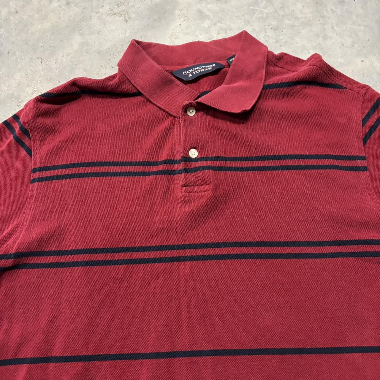 Japanese Brand × Vintage Crazy Vintage Y2K/2000s Red Striped Essential Polo Shirt! Size US L / EU 52-54 / 3 - 2 Thumbnail