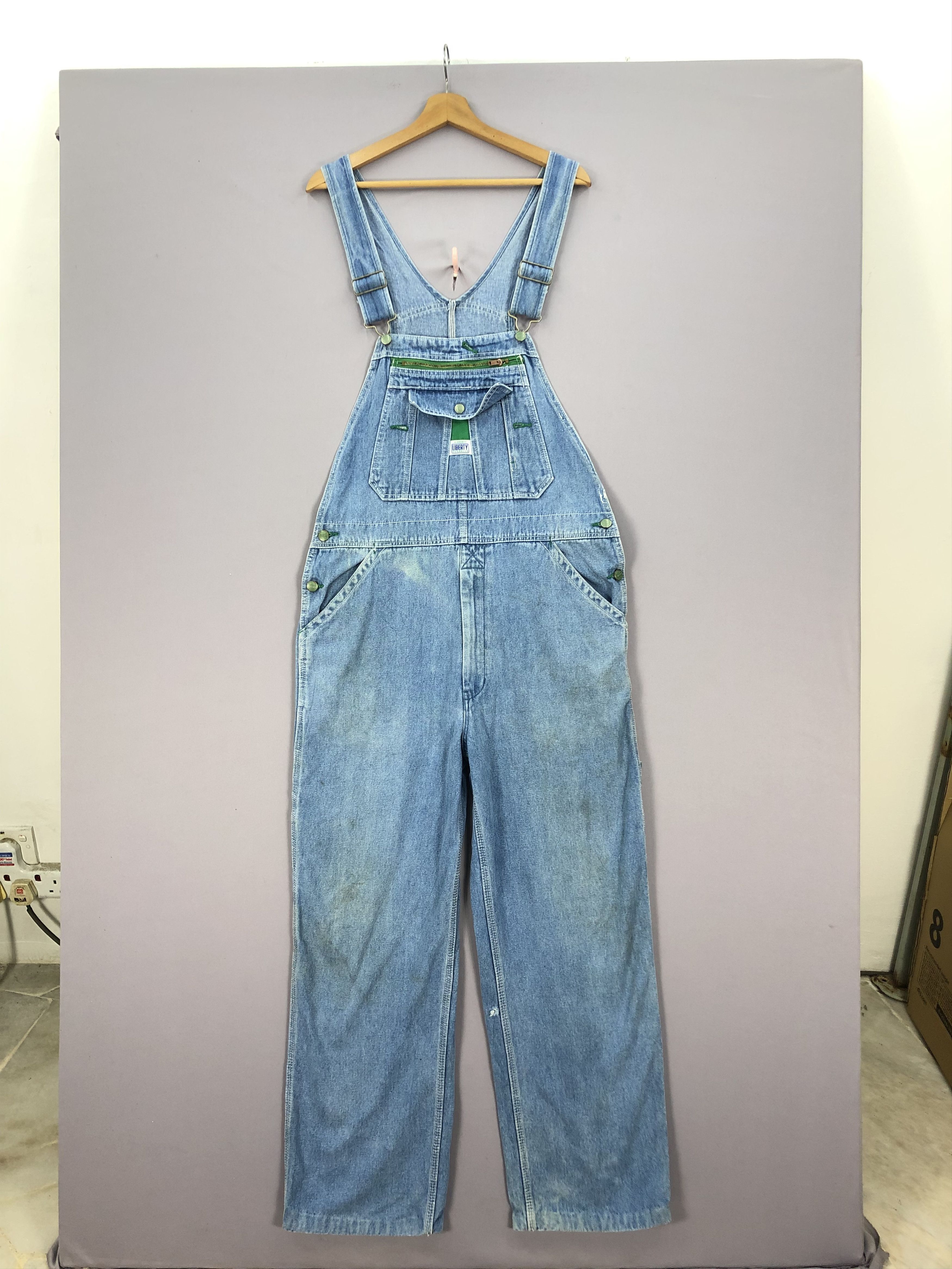 Liberty × Vintage Vintage 90s Liberty Carpenter Denim Jeans Overalls Size US 36 / EU 52 - 1 Thumbnail