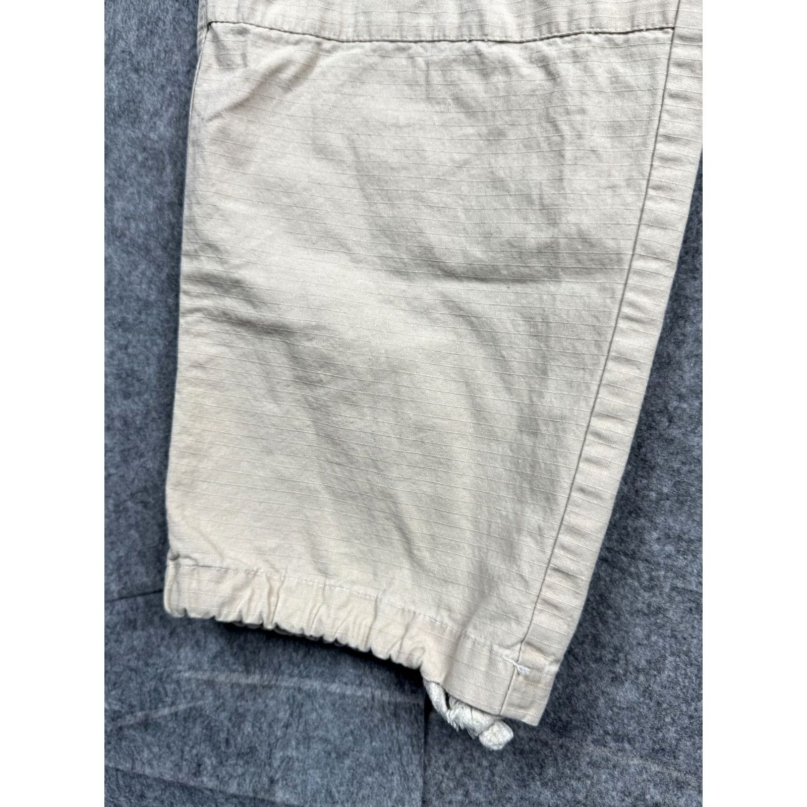 Carhartt Wip Carhartt WIP Cargo Pants Mens L Beige Hooded Theory Sweat Ripstop Pants Size US 33 - 6 Thumbnail