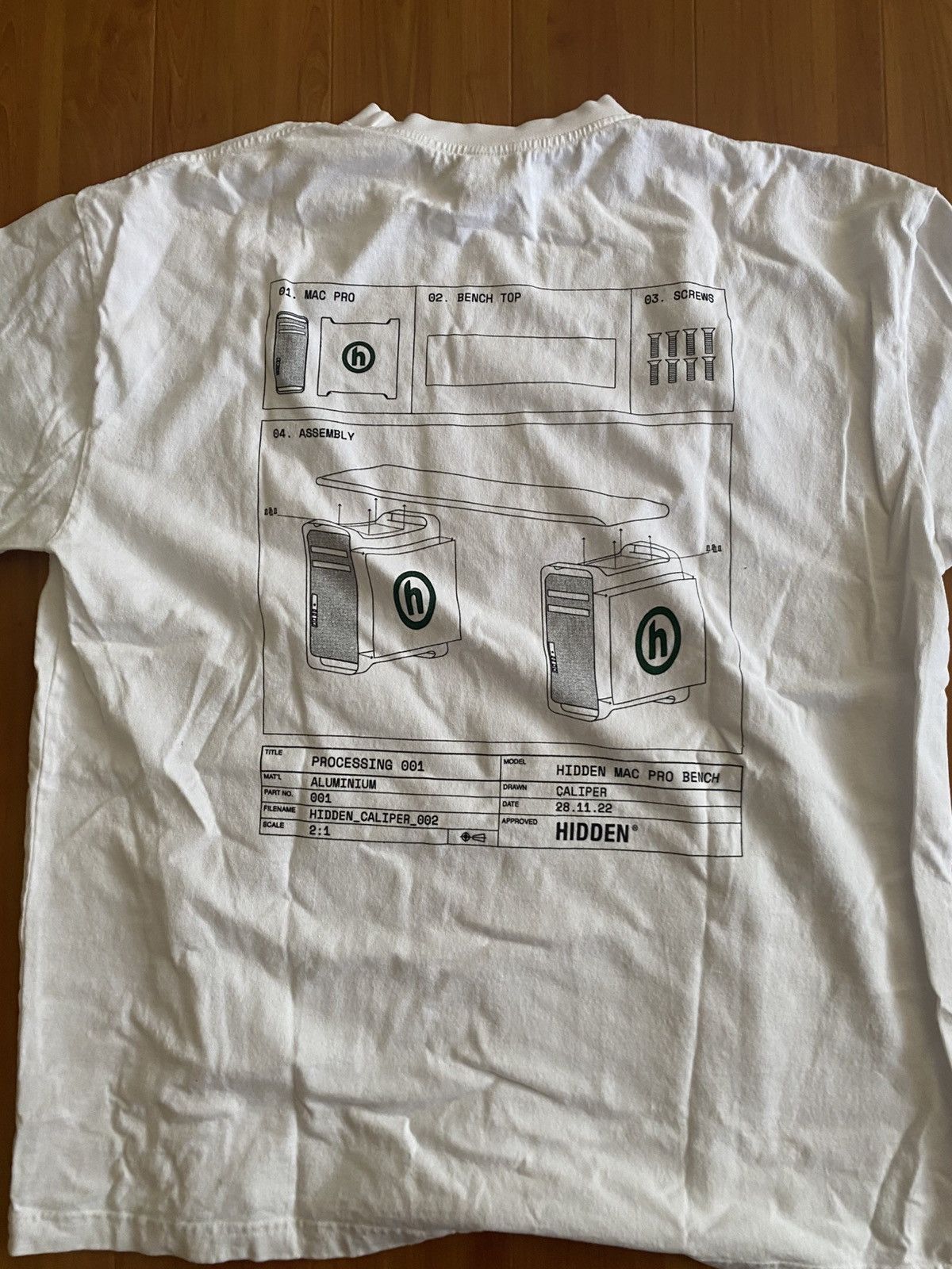 HIDDEN Hidden NY Hardware White Tee Size US XL / EU 56 / 4 - 5 Thumbnail