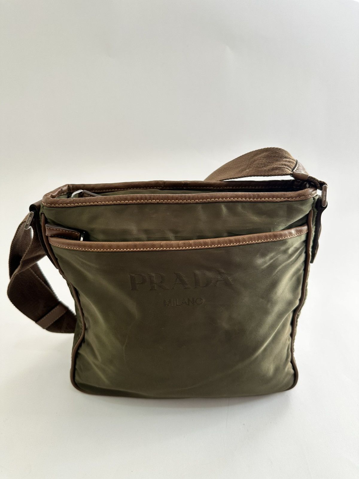 Prada PRADA Tessuto Nylon Flat Messenger Bag Green Size ONE SIZE - 4 Thumbnail