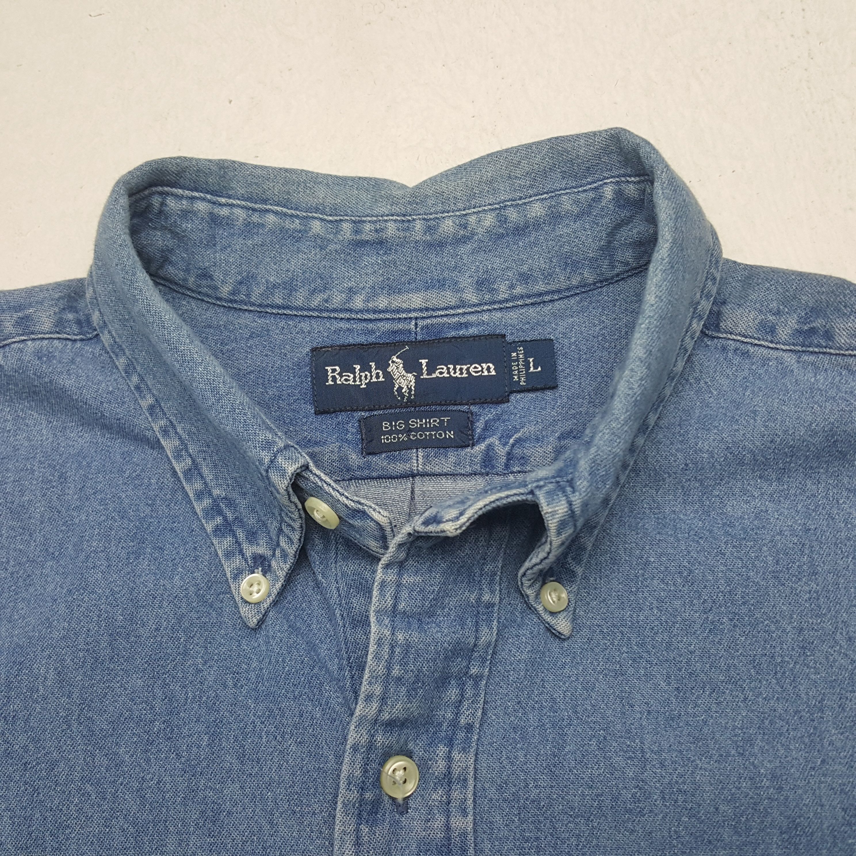 Polo Ralph Lauren Vintage Polo Ralph Lauren Denim Button Up Shirt Size US L / EU 52-54 / 3 - 4 Thumbnail