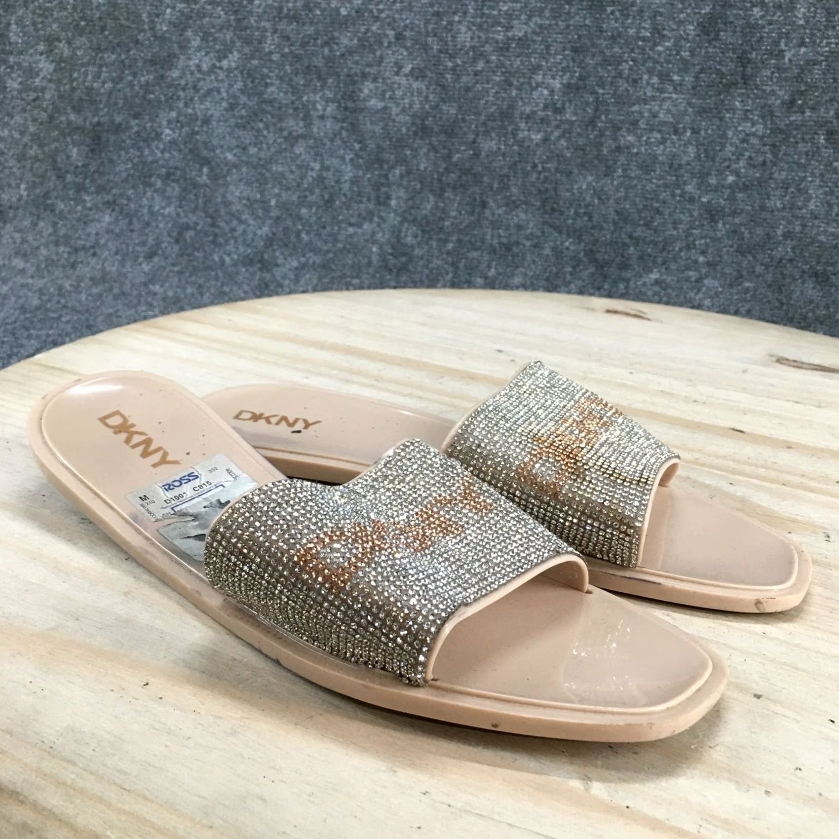 DKNY DKNY Sandals Womens 10 Silver Slides Flip Flop Slip On Casual Open Toe Flat Size US 10 / IT 40 - 5 Thumbnail