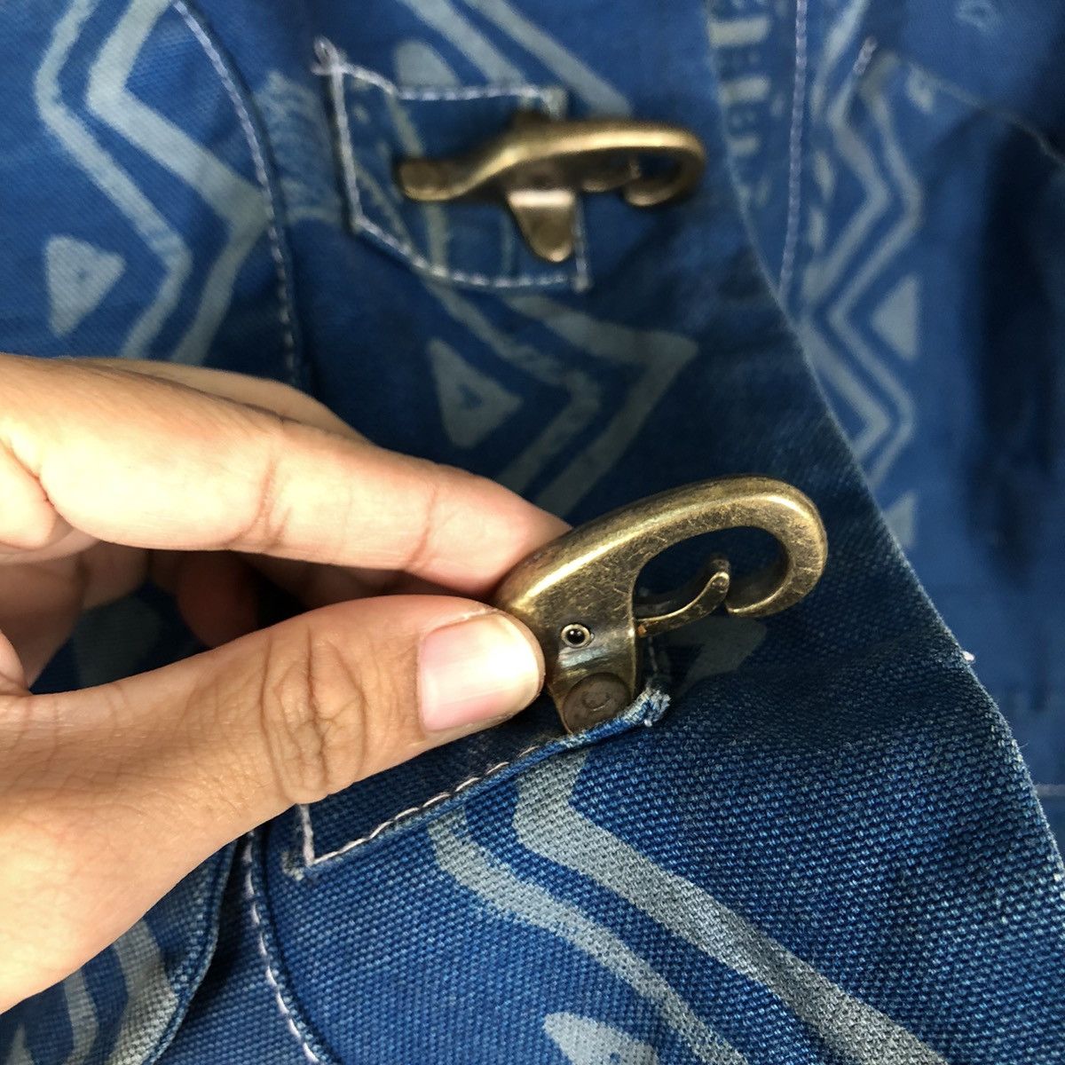 Blue Blue Japan 🔥Cropped Denim Jacket Biker Bondage Button Steel Japan Size US M / EU 48-50 / 2 - 16 Thumbnail