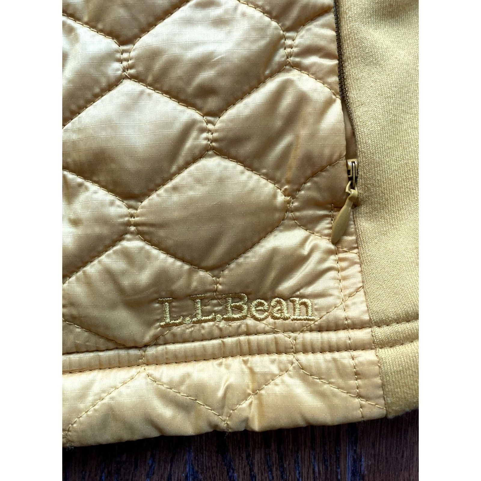 Vintage L.L. Bean Vest Womens XL Quilted Full Zip Thinsulate Yellow Vest, Regular, Sleeveless, Softshell, Pockets, Water Resistant, Lined, Insulated Size XL / US 12-14 / IT 48-50 - 6 Thumbnail
