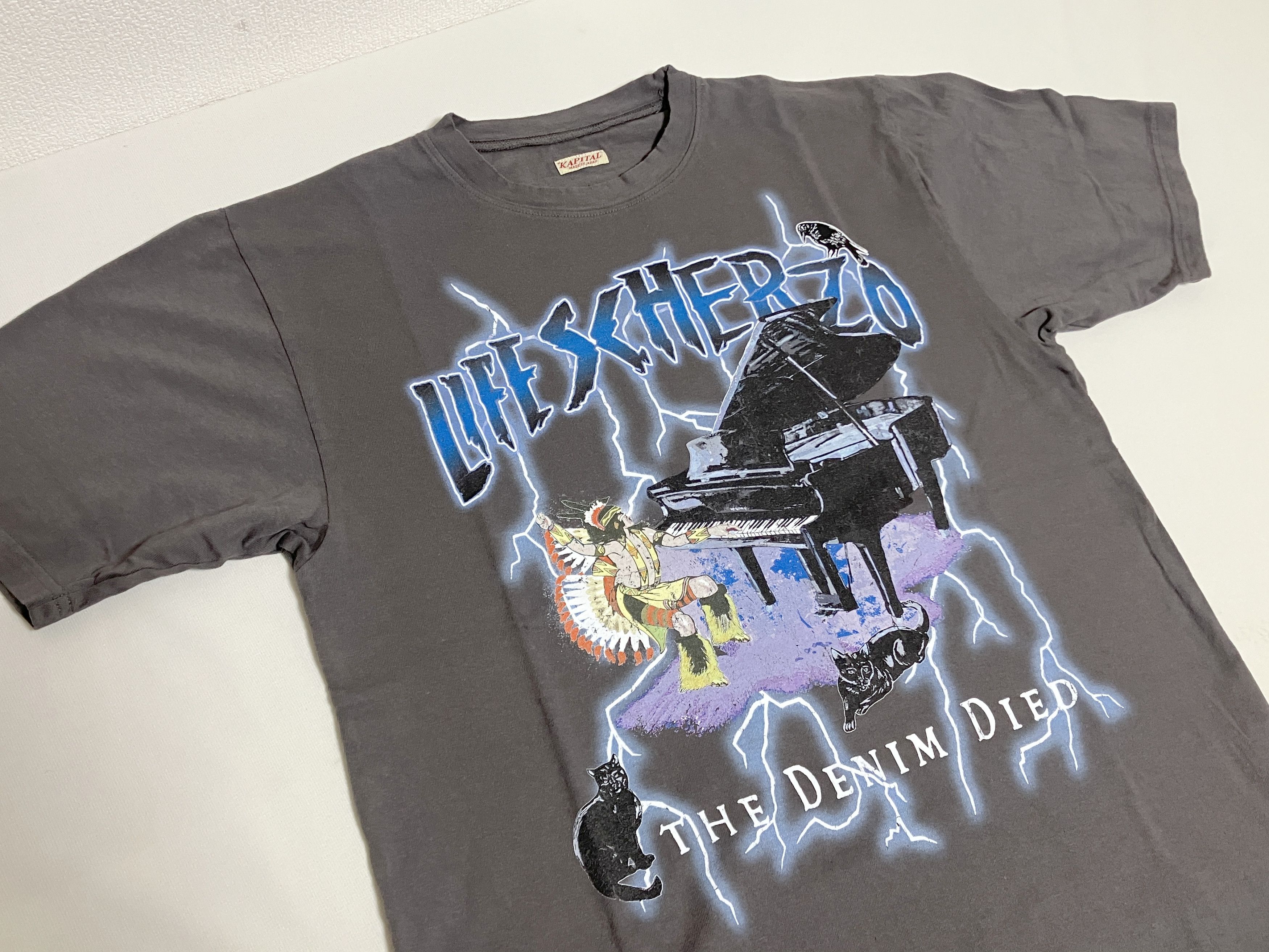 Kapital Kapital 20 Tenjiku Crew Lightning Piano Tee sumiguro new S Size US S / EU 44-46 / 1 - 8 Thumbnail