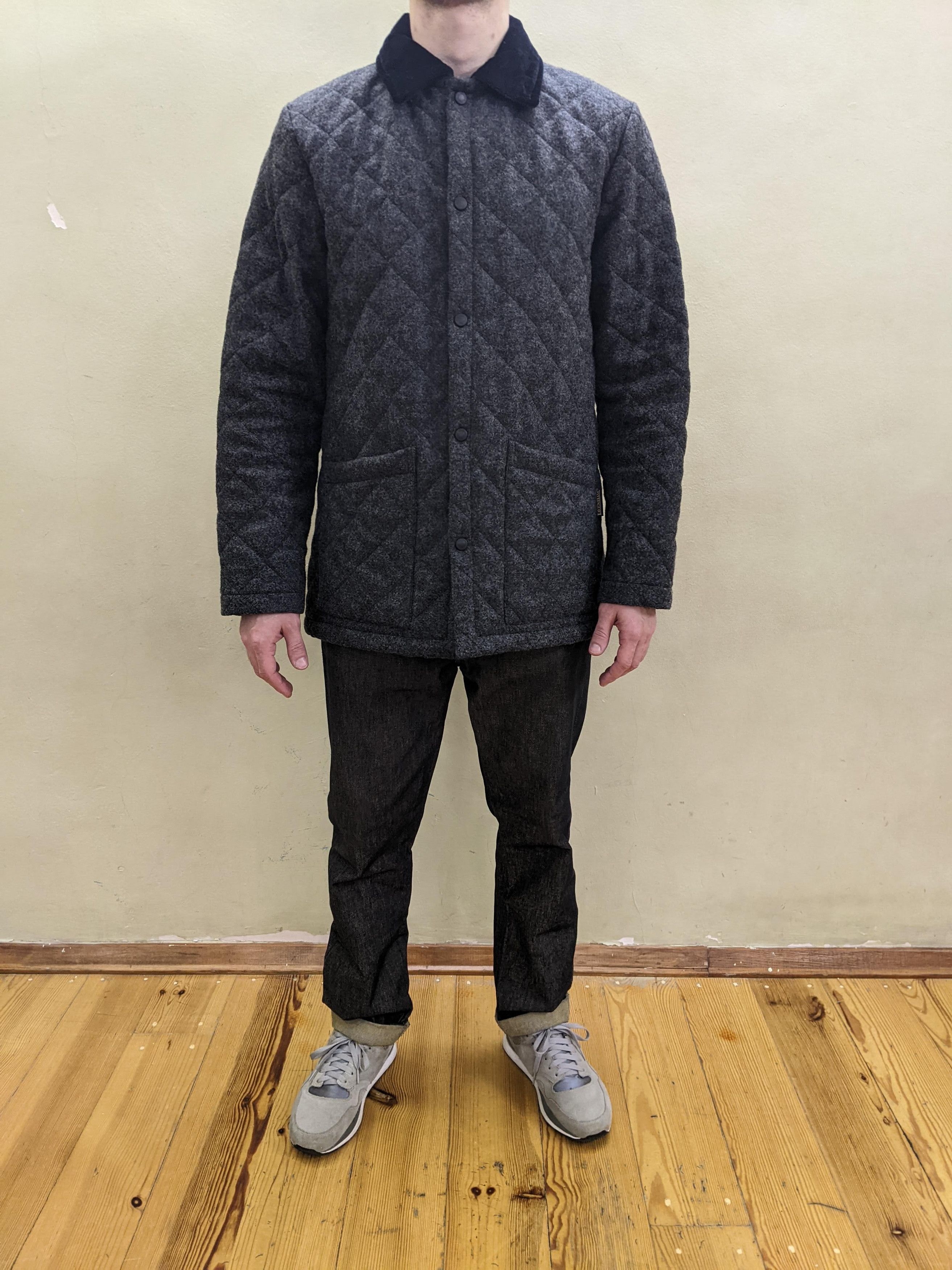 Japanese Brand Lavenham Quilted Wool Bomber Jacket Barbour Burberry Polo Size US M / EU 48-50 / 2 - 16 Thumbnail