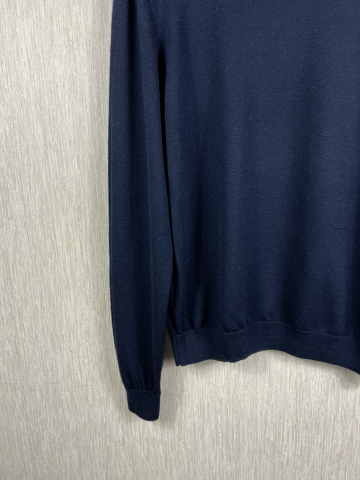 Sandro Archive Sandro Paris merino wool zipper neck sweater navy Size US L / EU 52-54 / 3 - 7 Thumbnail