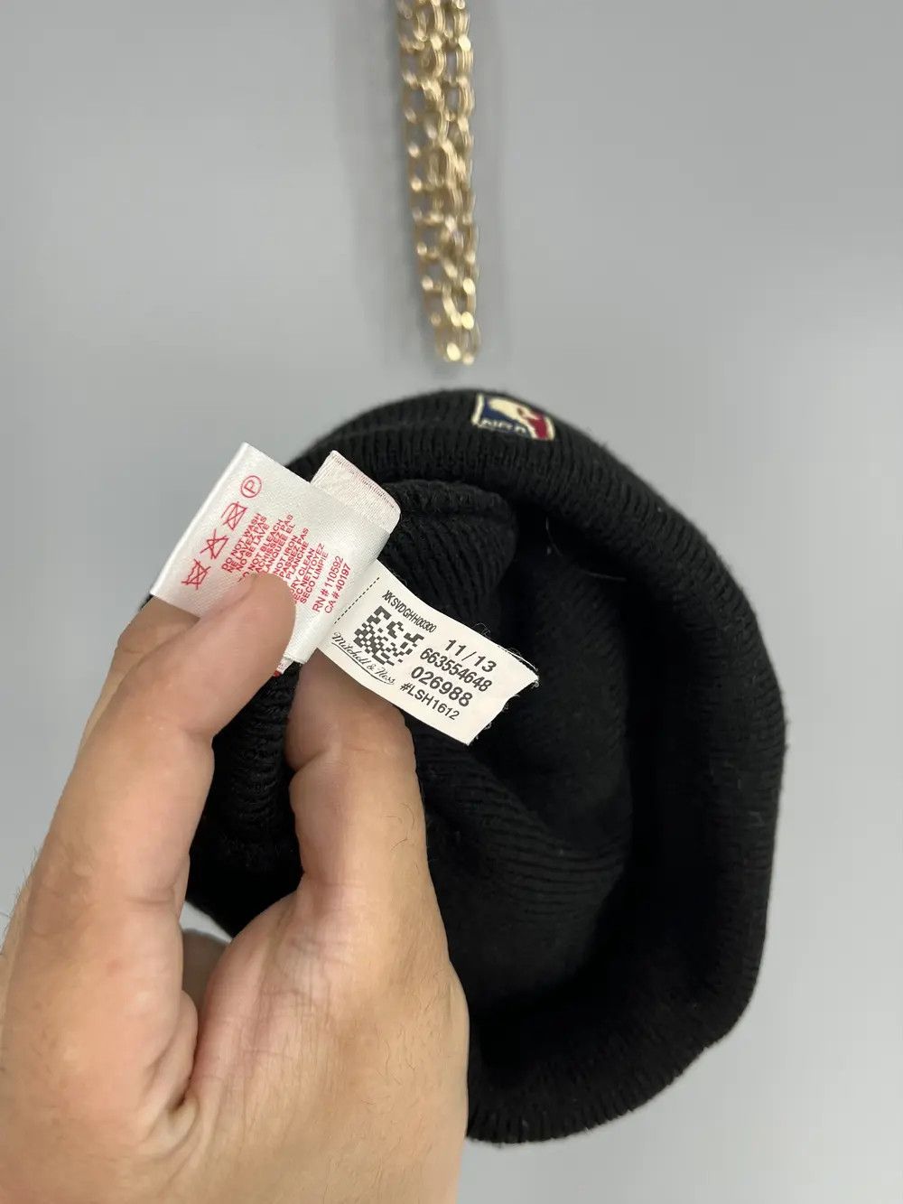 Mitchell & Ness Chicago Bulls Mitchell Ness Beanie Head Cap Embroidery Size ONE SIZE - 7 Thumbnail