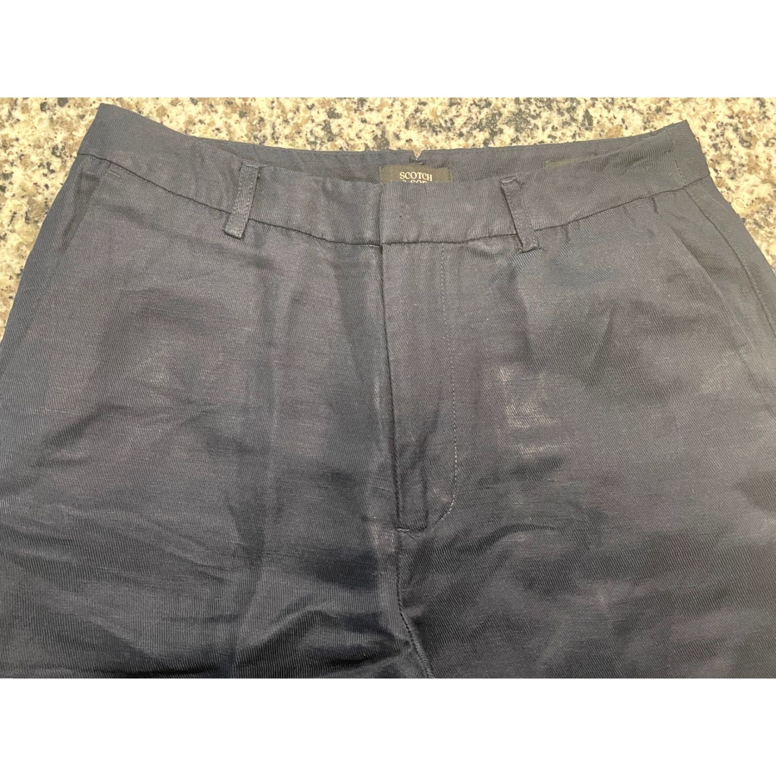 Scotch & Soda Scotch and Soda Edie Wide Leg Navy Trousers Size 26 Size 26" / US 2 / IT 38 - 2 Thumbnail
