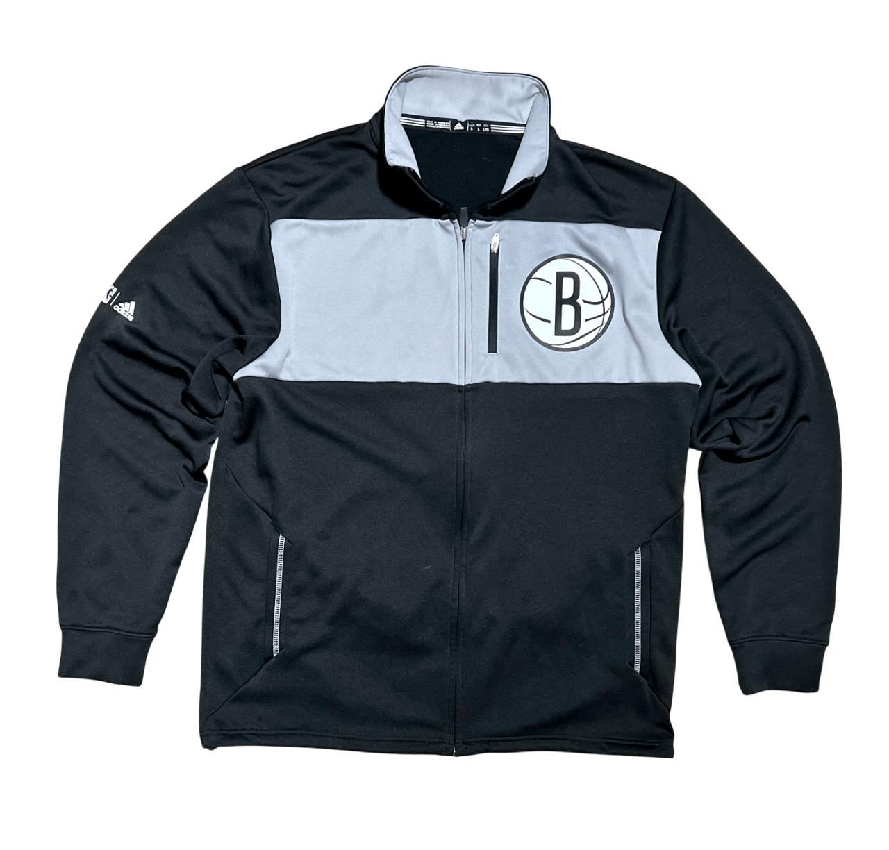 Adidas Brooklyn Nets Adidas Black & Gray NBA Full Zip Jacket Size US L / EU 52-54 / 3 - 1 Thumbnail