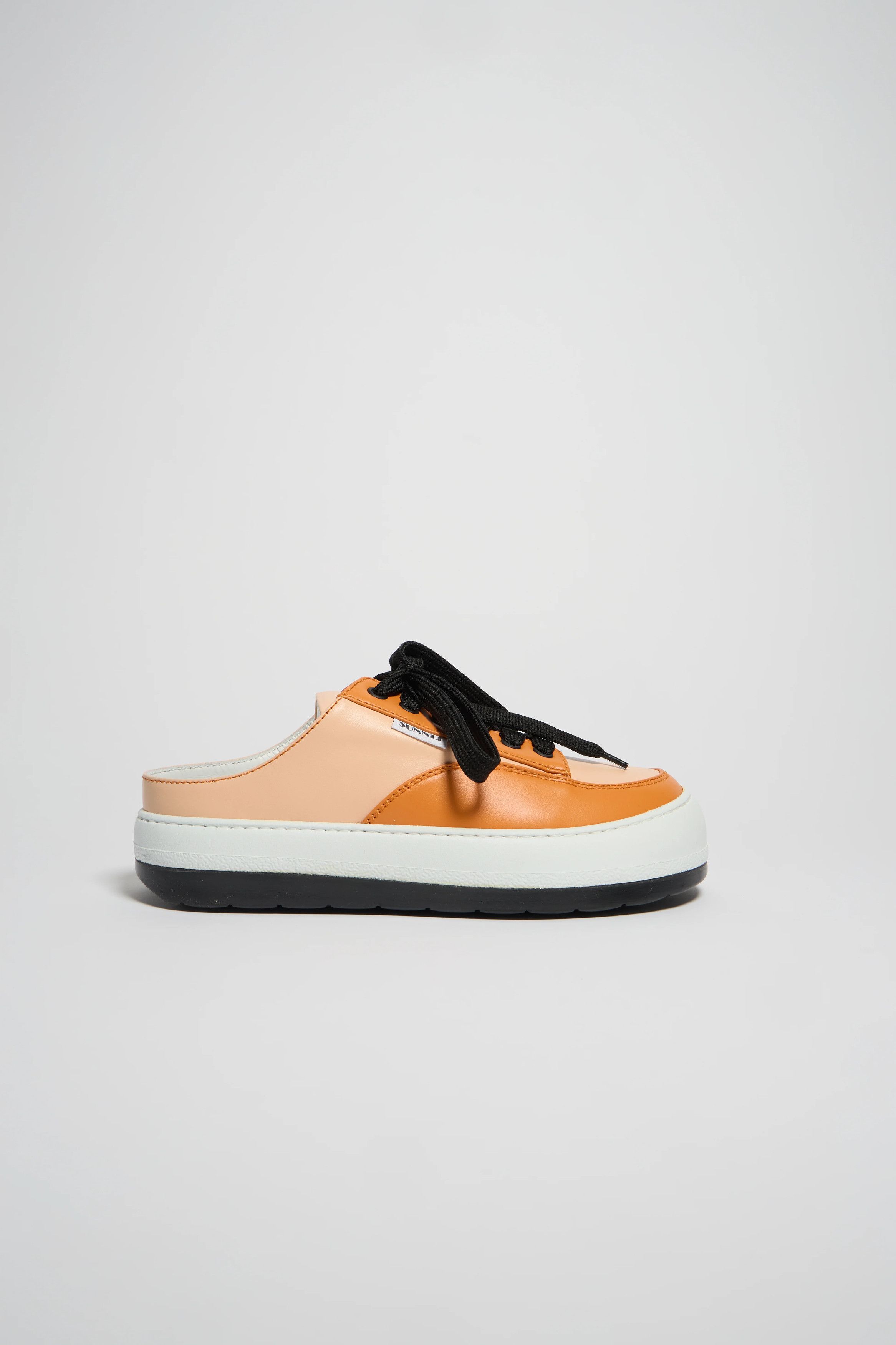 Sunnei o1mle1025 Unisex Dreamy Leather Sabot Mules Peach & Orange Size US 8 / EU 41 - 1 Preview