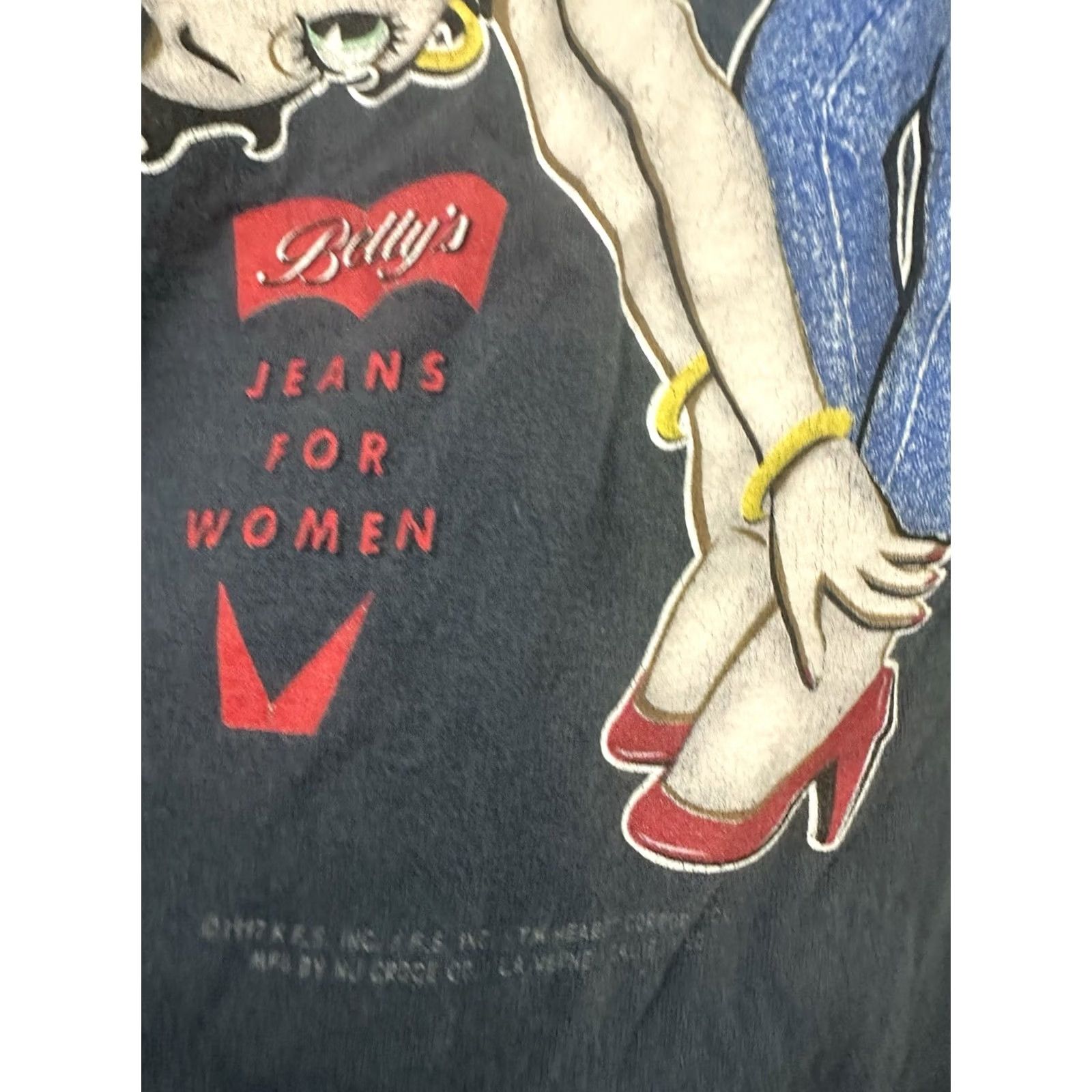 Denime VTG Betty Boop Levis Denim Jeans For Woman Sexy Babe Shirt Size 2XL - Blue Size US XXL / EU 58 / 5 - 5 Thumbnail
