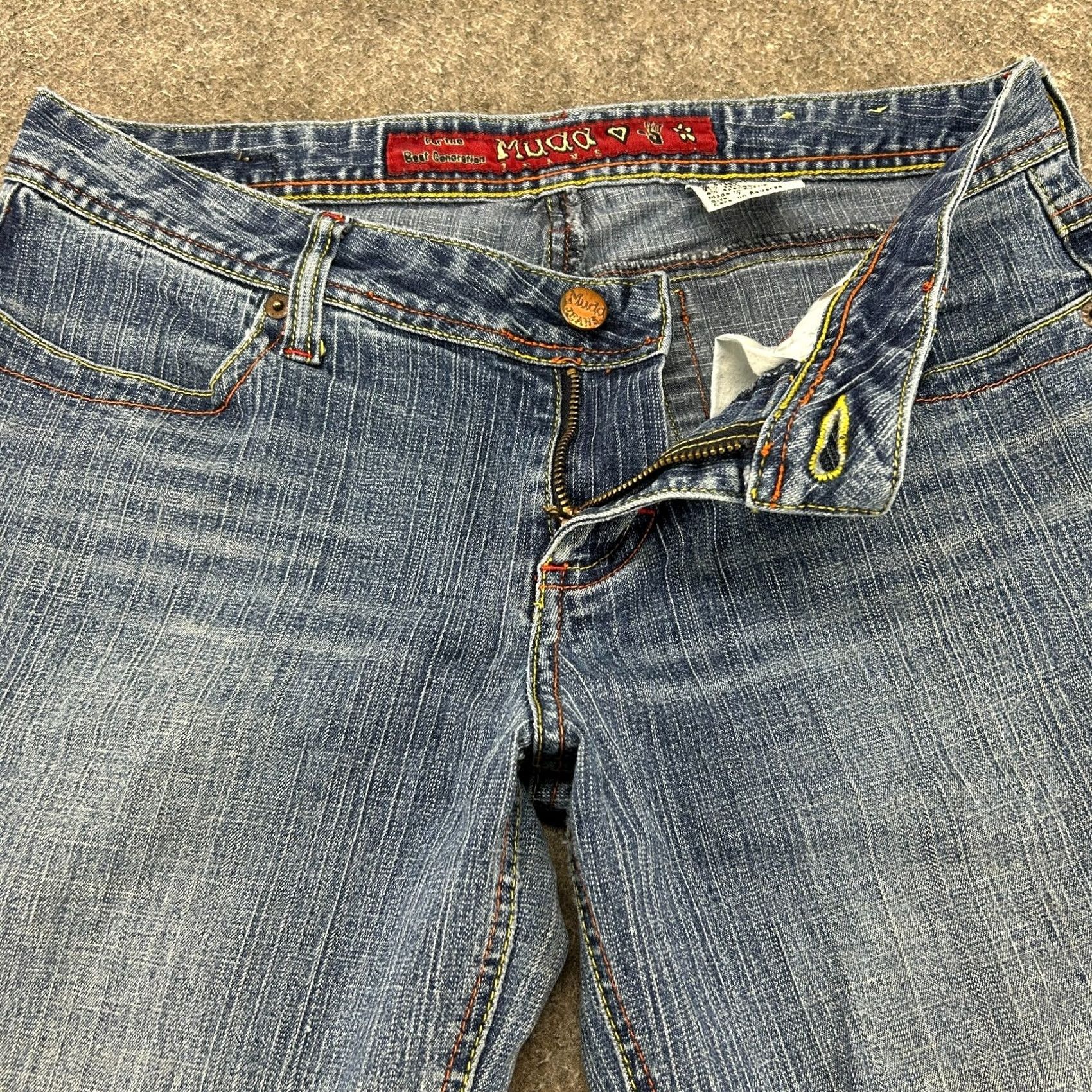 Vintage VINTAGE Mudd Jeans Juniors 7 Blue Bootcut Medium Wash Stretch Low Rise 90s Womens Jeans Size 28" / US 6 / IT 42 - 2 Thumbnail
