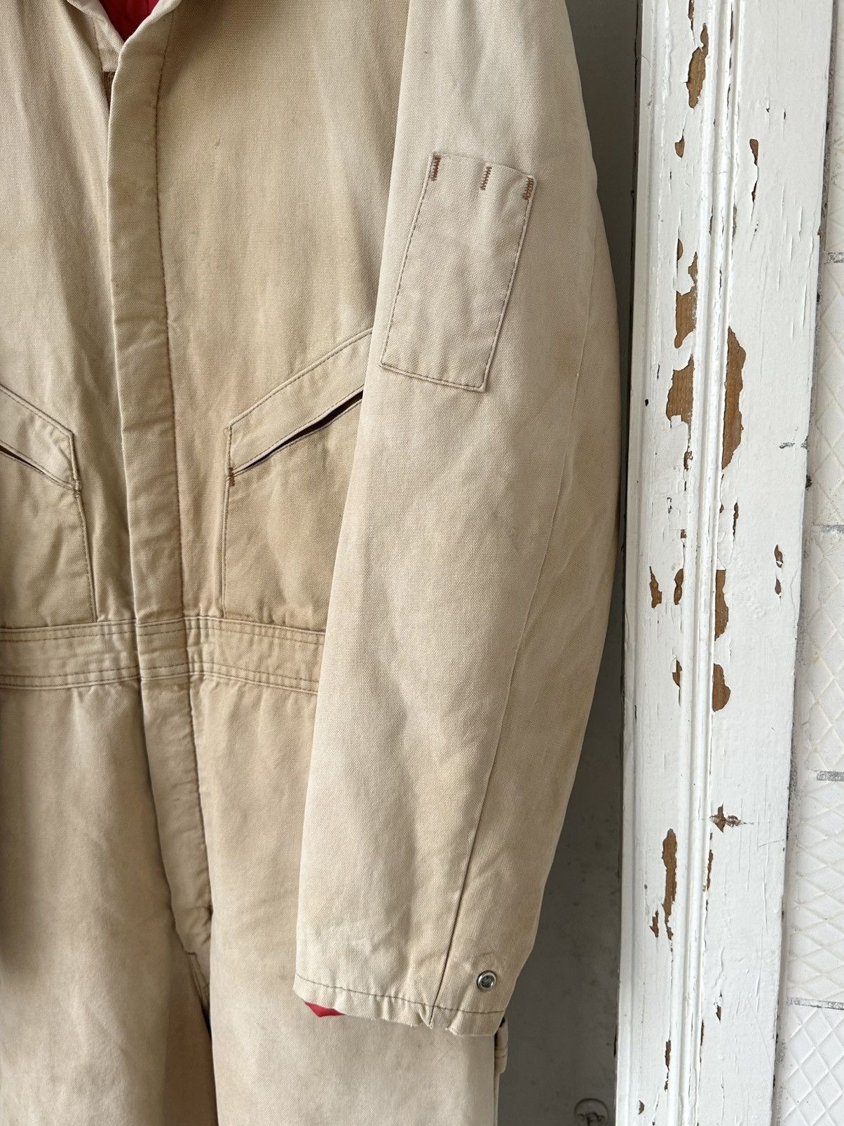 Carhartt Vintage Carhartt Style Beige Worn Carpenter Men’s Overalls Size US 34 / EU 50 - 6 Thumbnail