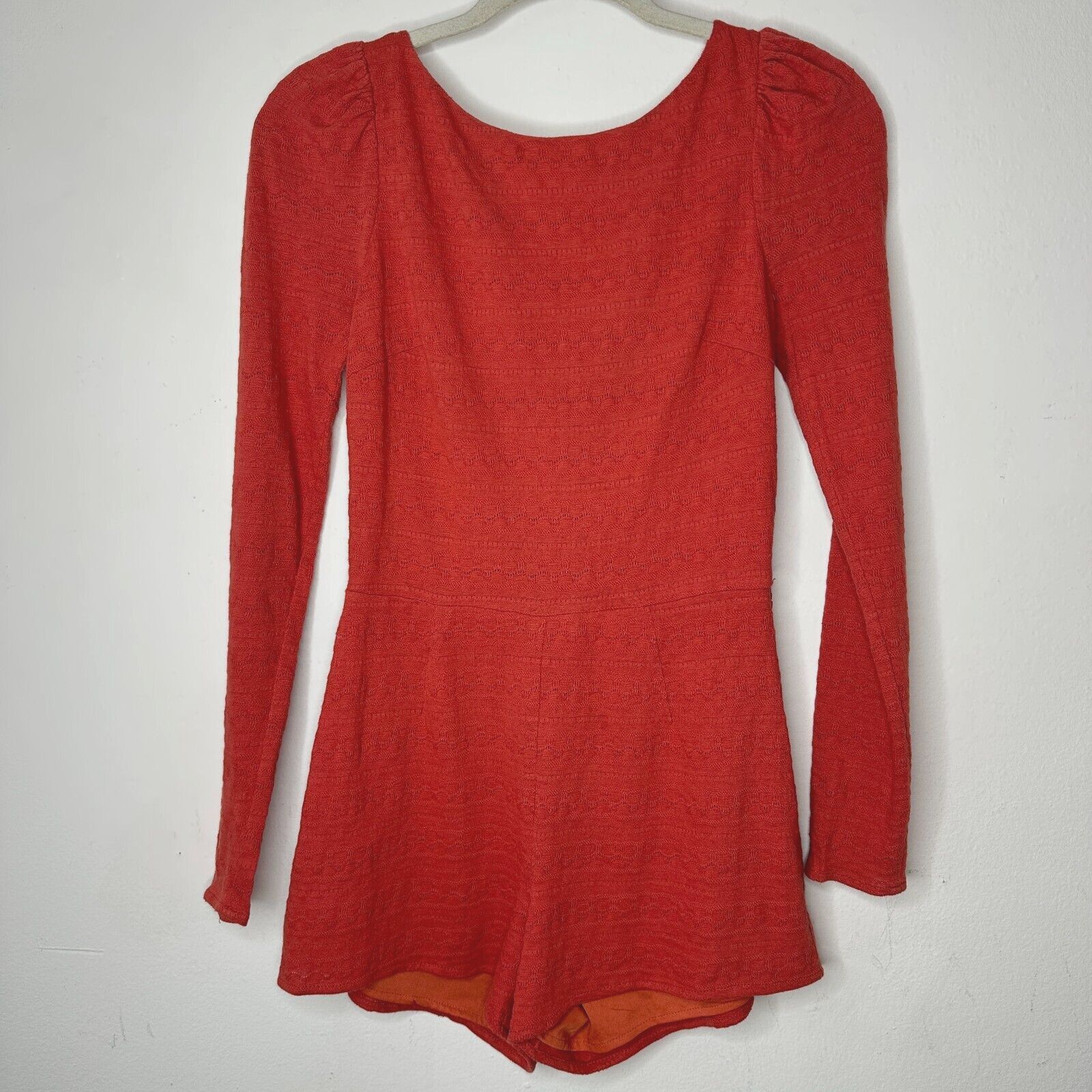 Other Ark & Co Salmon High Neck V Back Zip Embroidered Zip Romper Size 27" / US 4 / IT 40 - 16 Thumbnail