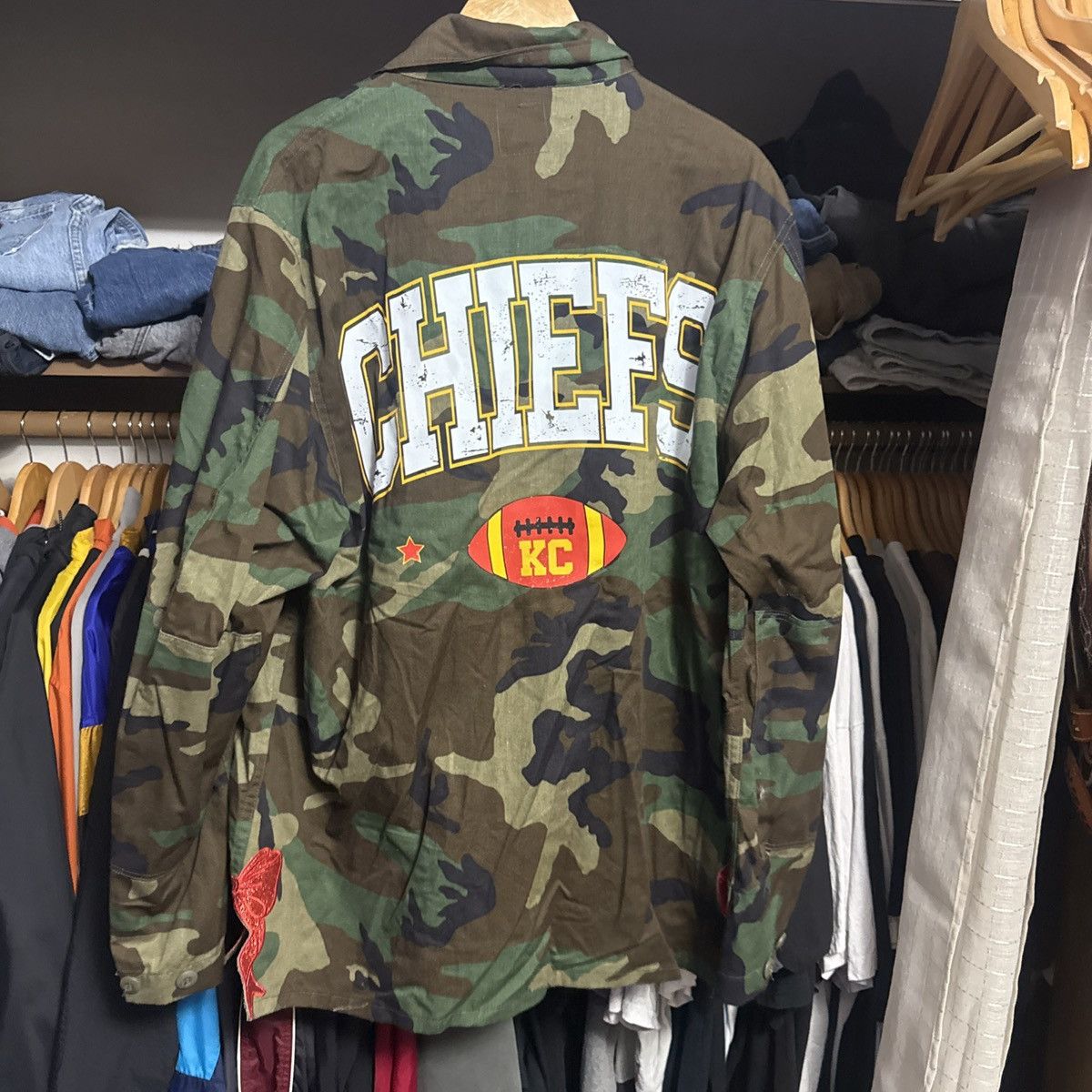 Other Kansas City Chiefs Camo Button Up Long Sleeve Jacket XL Size US XL / EU 56 / 4 - 4 Thumbnail
