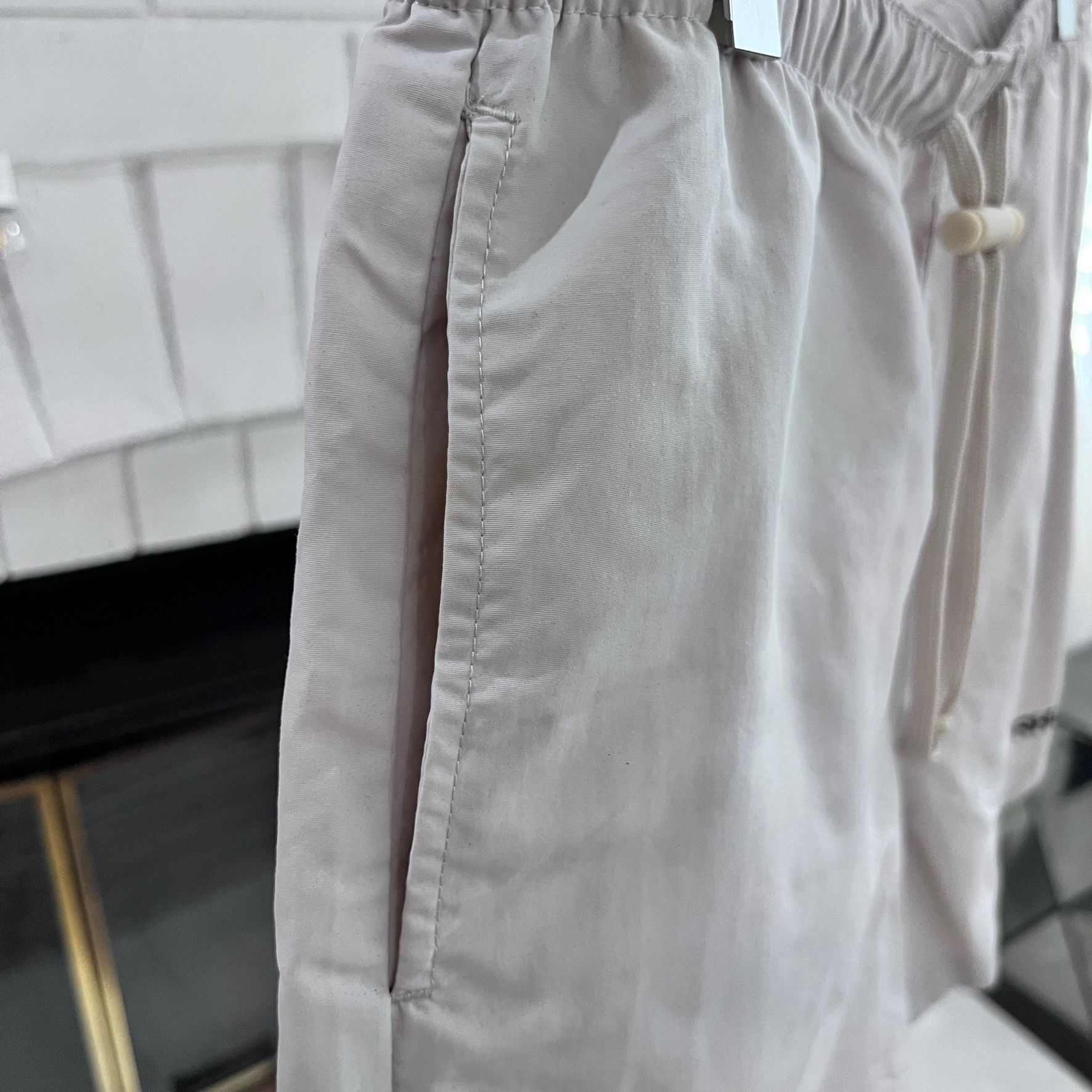 Zara Zara Rhuigi Cream / Off-White Drawstring Nylon Shorts Size US 30 / EU 46 - 4 Thumbnail