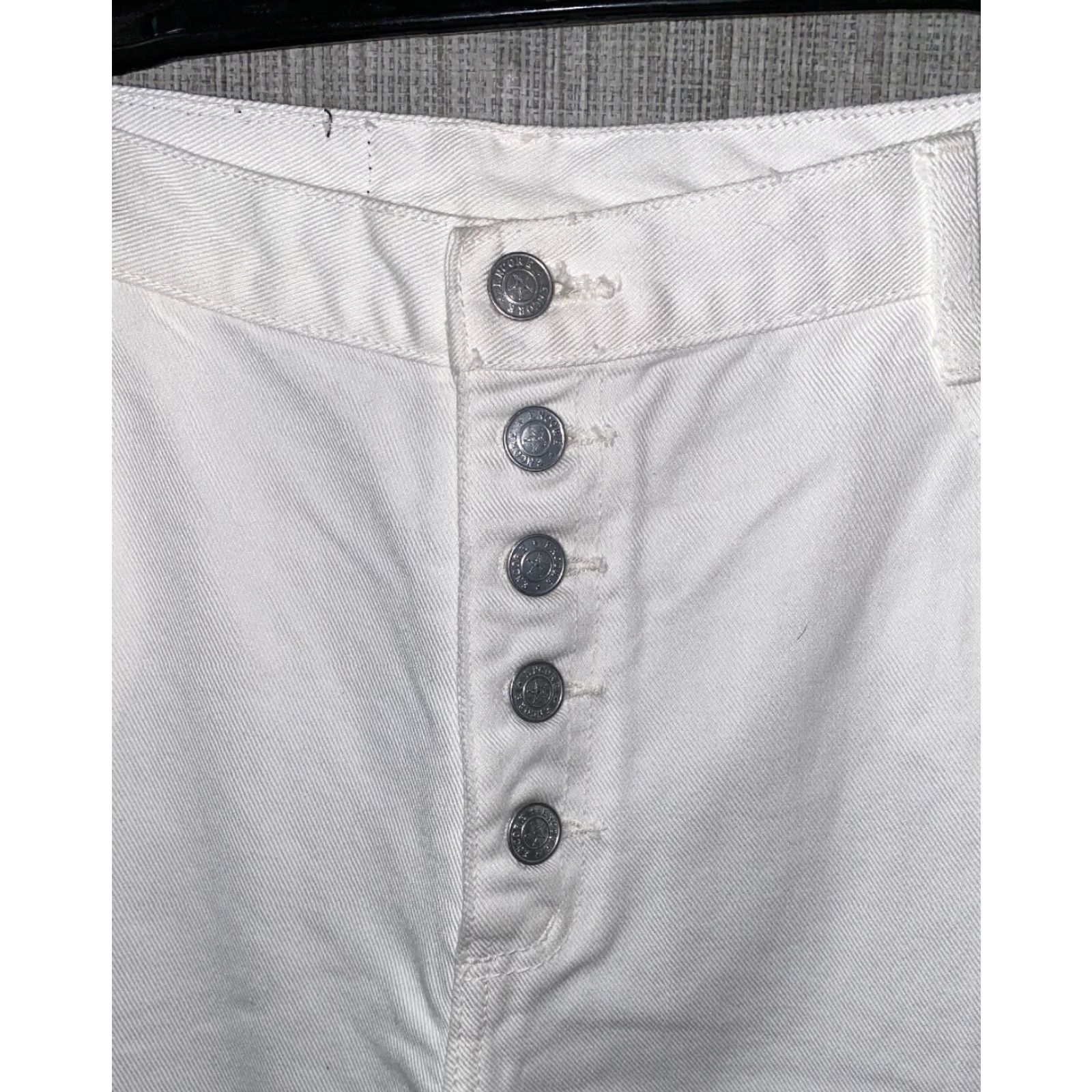 Vintage VINTAGE Encore Jeans White USA Made Button Fly 15/16 Womens 30 Inseam Cotton NEW Size 36" / US 14 / IT 50 - 4 Thumbnail