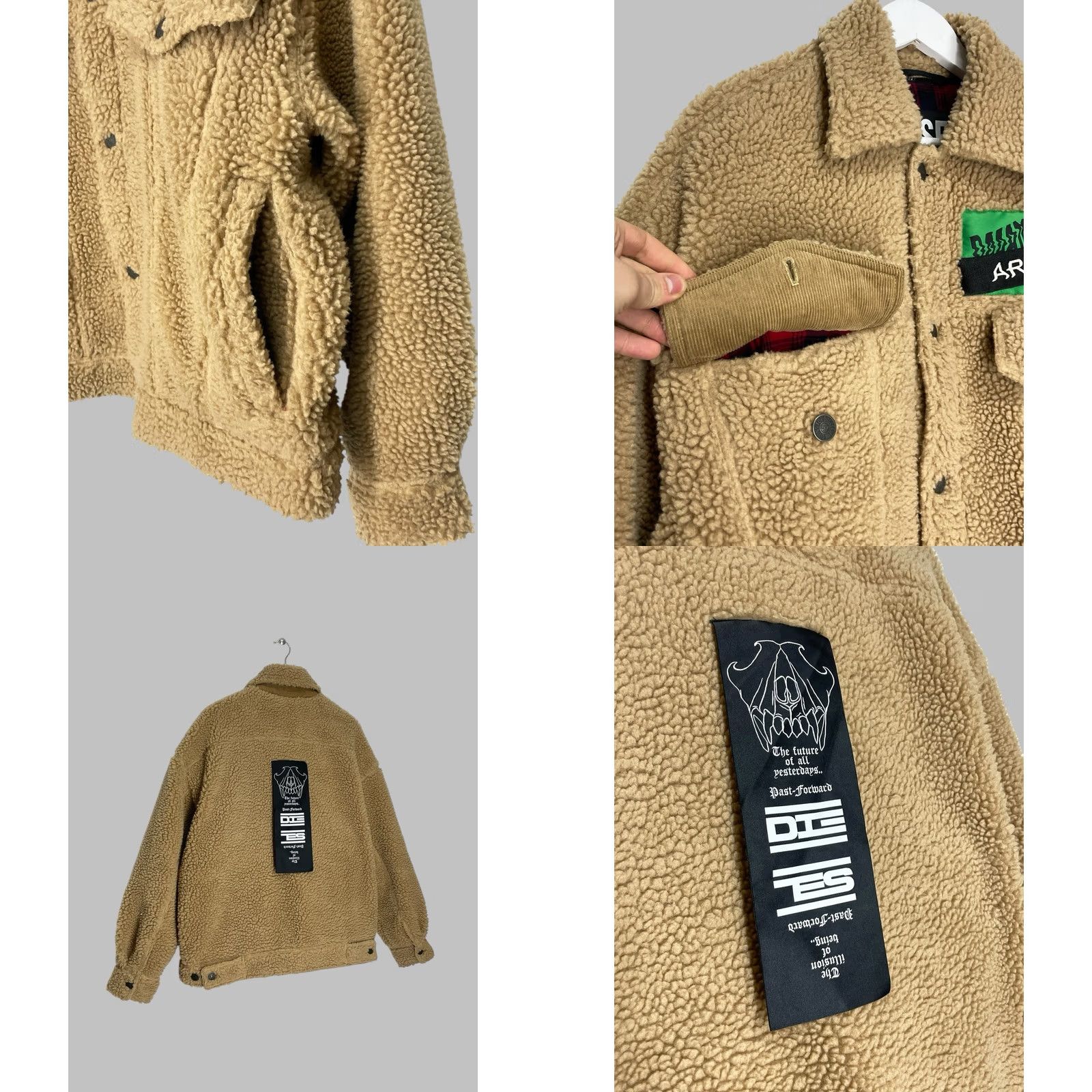 Diesel Diesel Jacket Sherpa Oversized Women L Beige Size L / US 10 / IT 46 - 8 Thumbnail