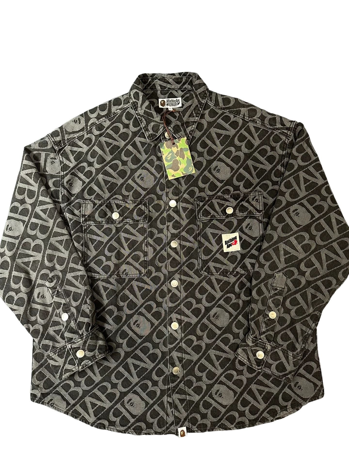 Bape A Bathing Ape Monogram Button Up Shirt Size XXL Size US XXL / EU 58 / 5 - 1 Thumbnail