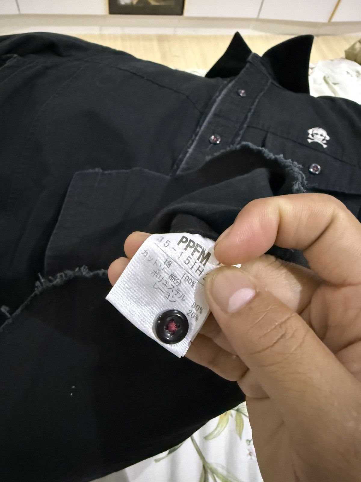 PPFM PPFM SKULL SINGLE POCKET JAPANESE BRAND SHIRT BUTTONS UP Size US L / EU 52-54 / 3 - 13 Thumbnail