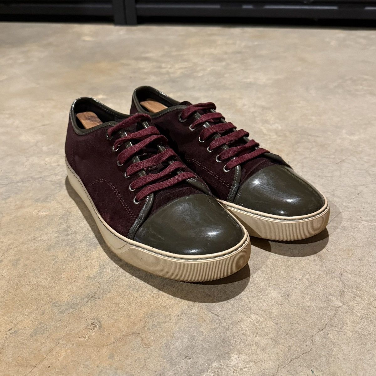 Lanvin Lanvin DBB1 Patent Leather Suede Cap Toe Sneakers US 10 Size US 10 / EU 43 - 10 Thumbnail