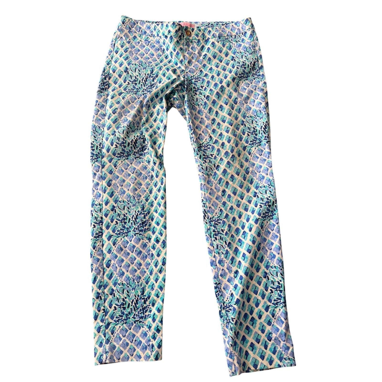 Lilly Pulitzer Lilly Pulitzer Kelly Skinny Ankle Pineapple Pants Size 6 Size 28" / US 6 / IT 42 - 1 Thumbnail