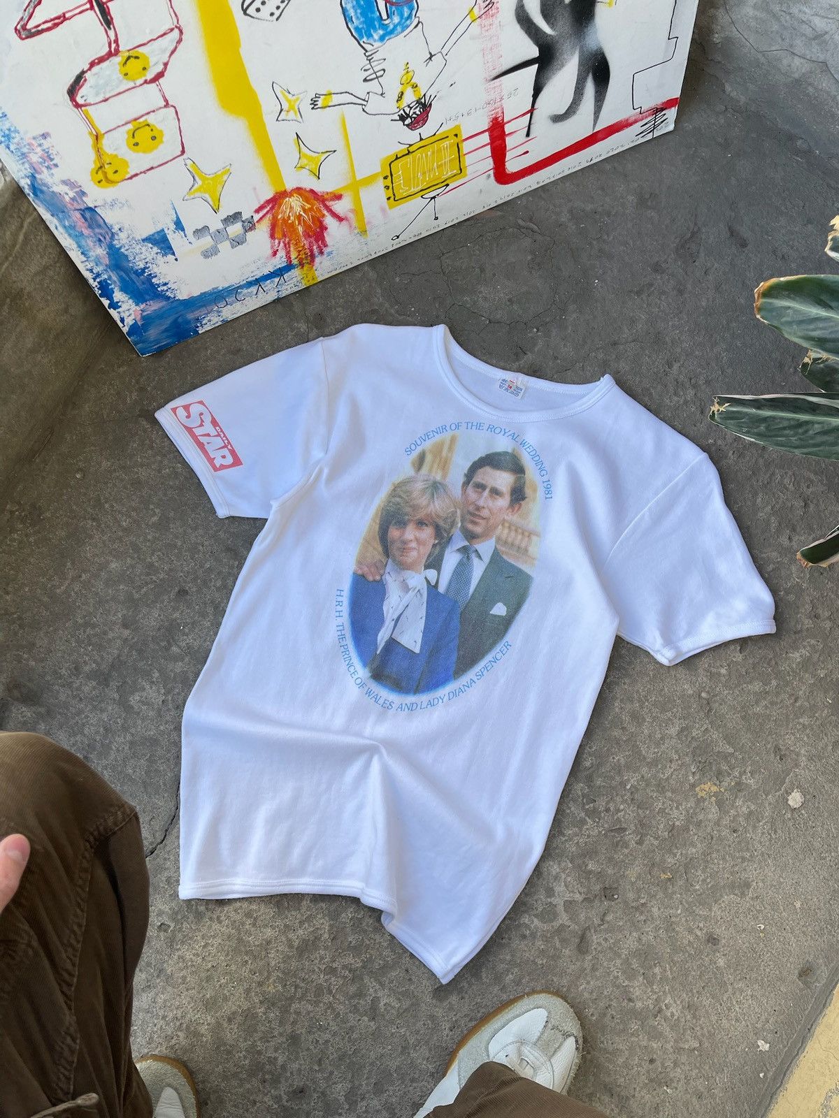 Vintage Vintage 1981 Royal Wedding Princess Diana T Shirt Original Size M / US 6-8 / IT 42-44 - 2 Thumbnail