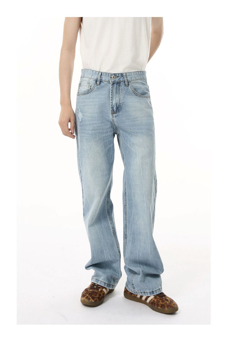 Japanese Brand Men's Japanese Retro Cleanfit Casual Straight Leg Jeans Size US 32 / EU 48 - 2 Thumbnail