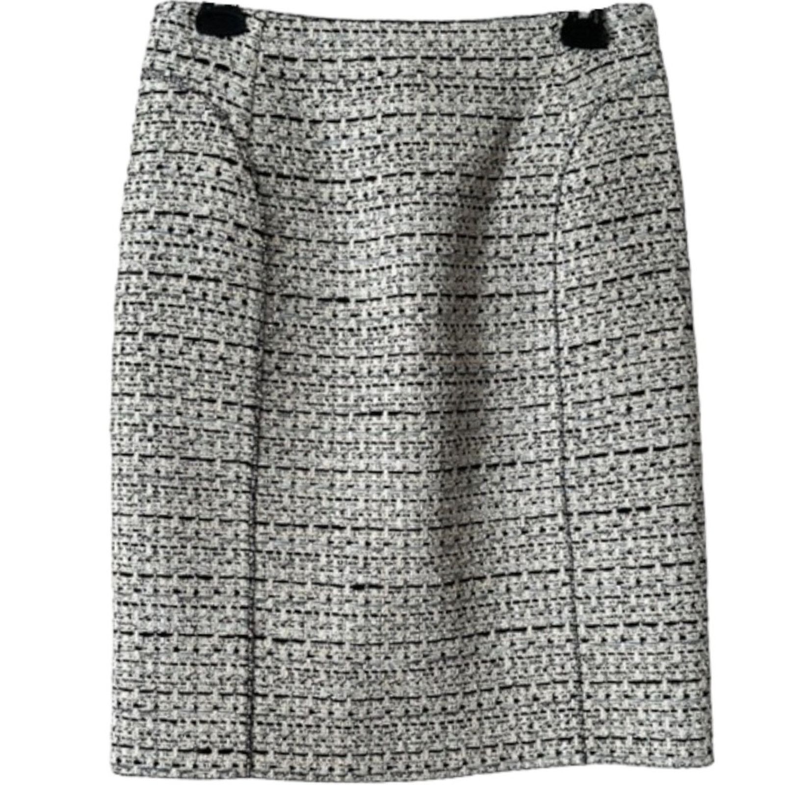 Nina Ricci NINA RICCI Tweed Pattern Knee-Length Skirt, M/FR38/W30 Size 27" / US 4 / IT 40 - 1 Thumbnail
